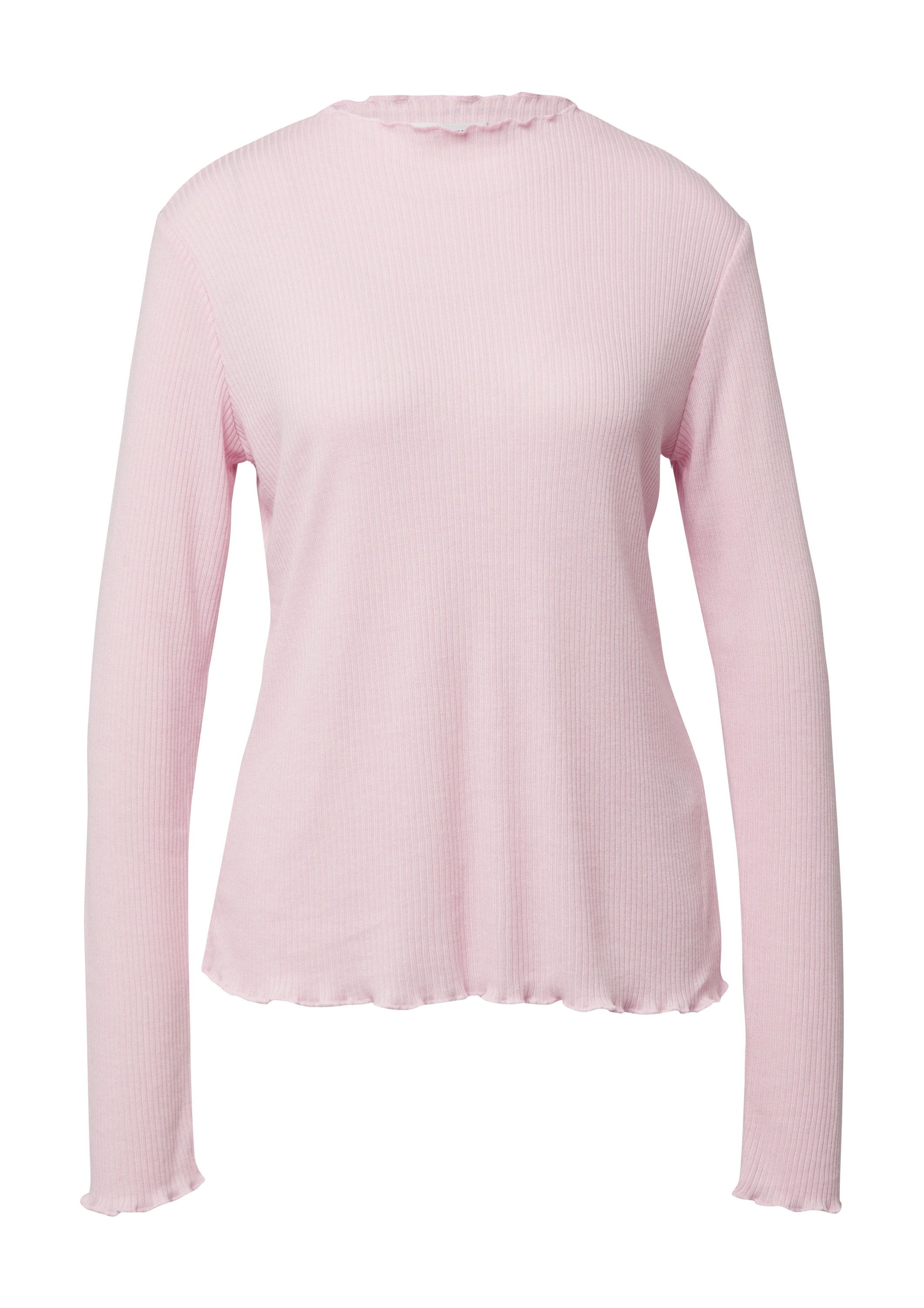 s.Oliver Langarmshirt T-Shirt Geripptes Langarmshirt mit gewelltem Saum günstig online kaufen