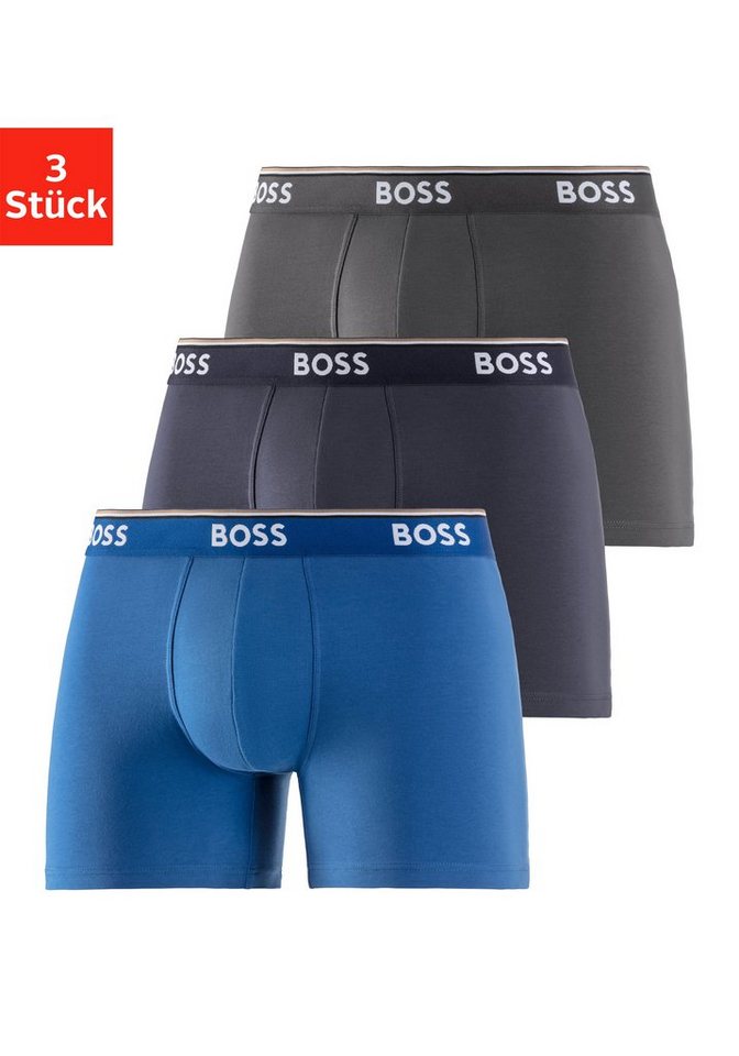 BOSS Boxer Boxer 3 PACK mit farblich passendem Webbund