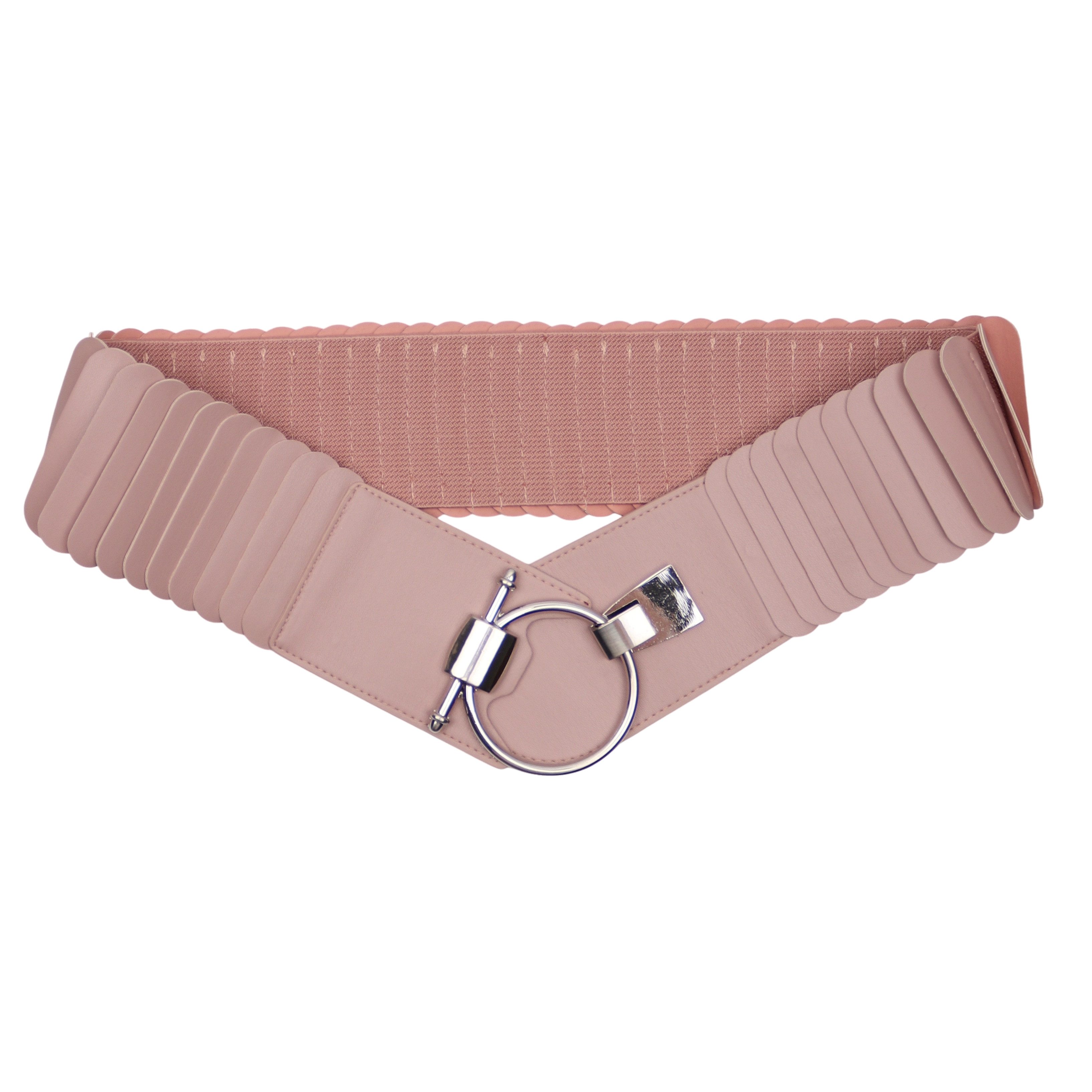 MIRROSI Taillengürtel Leo Unifarbe breit 8cm für Taillenumfang 85 bis 110cm, ONESIZE (Unifarben, Angenehmes Tragesgefühl, Leopard Muster) Breiter Stretch Gürtel