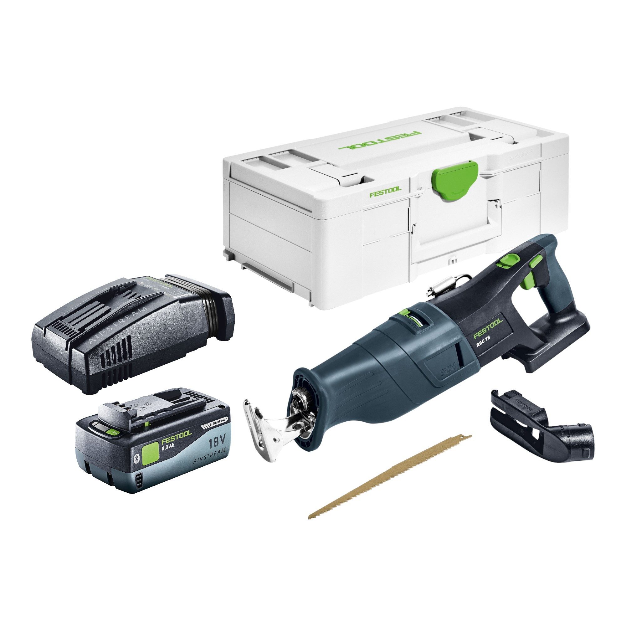 FESTOOL Kompakt-Handkreissäge Festool RSC 18 EB-Basic Akku Säbelsäge 18 V Brushless (576947) + 1x
