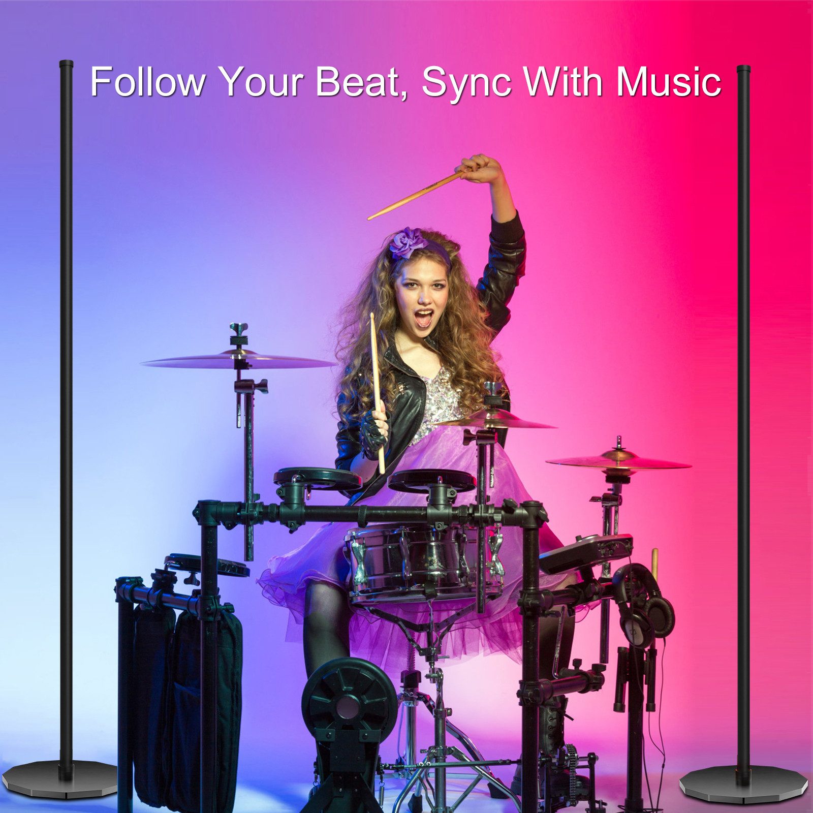 Novostella LED Stehlampe LED RGB Stehleuchte Farbwechsel Stehlampe RF Fernb günstig online kaufen