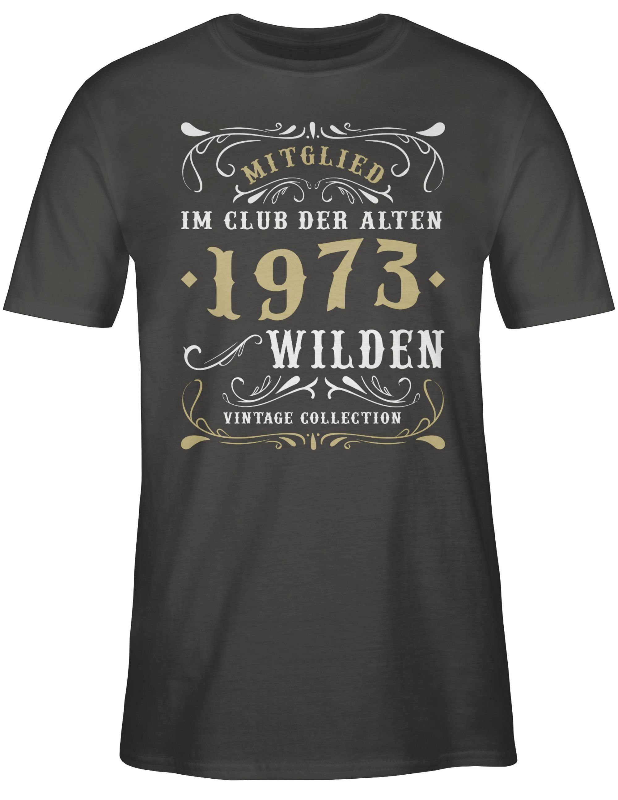 Shirtracer T-Shirt Mitglied im Dunkelgrau der Geburtstag 50. Wilden alten Club 2 1973