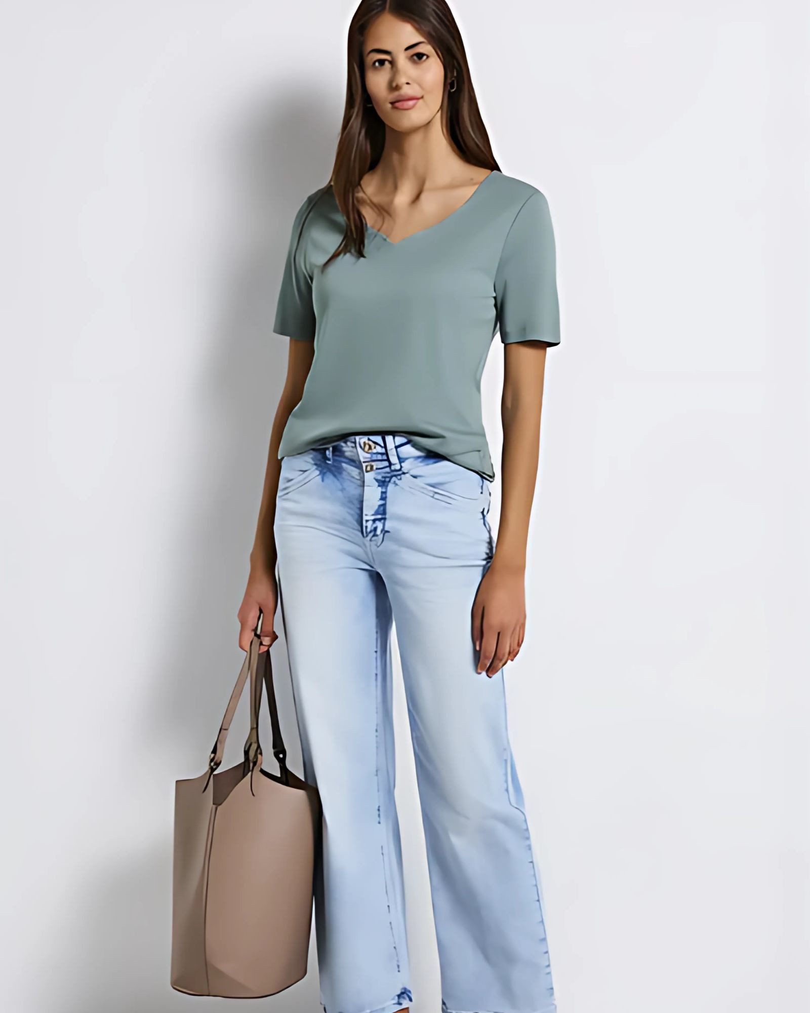 STREET ONE T-Shirt – T-Shirt mit modernem Herzausschnitt günstig online kaufen