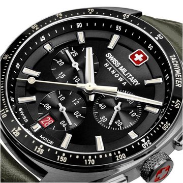 Swiss Military Hanowa Chronograph DEFENDER, Quarzuhr, Armbanduhr, Herren, Schweizer Uhr, Swiss Made, Stoppfunktion