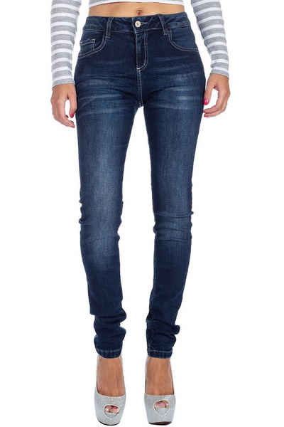Cipo & Baxx Slim-fit-Jeans »Damen Hose BA-19CB07« im High Waist Casual Look