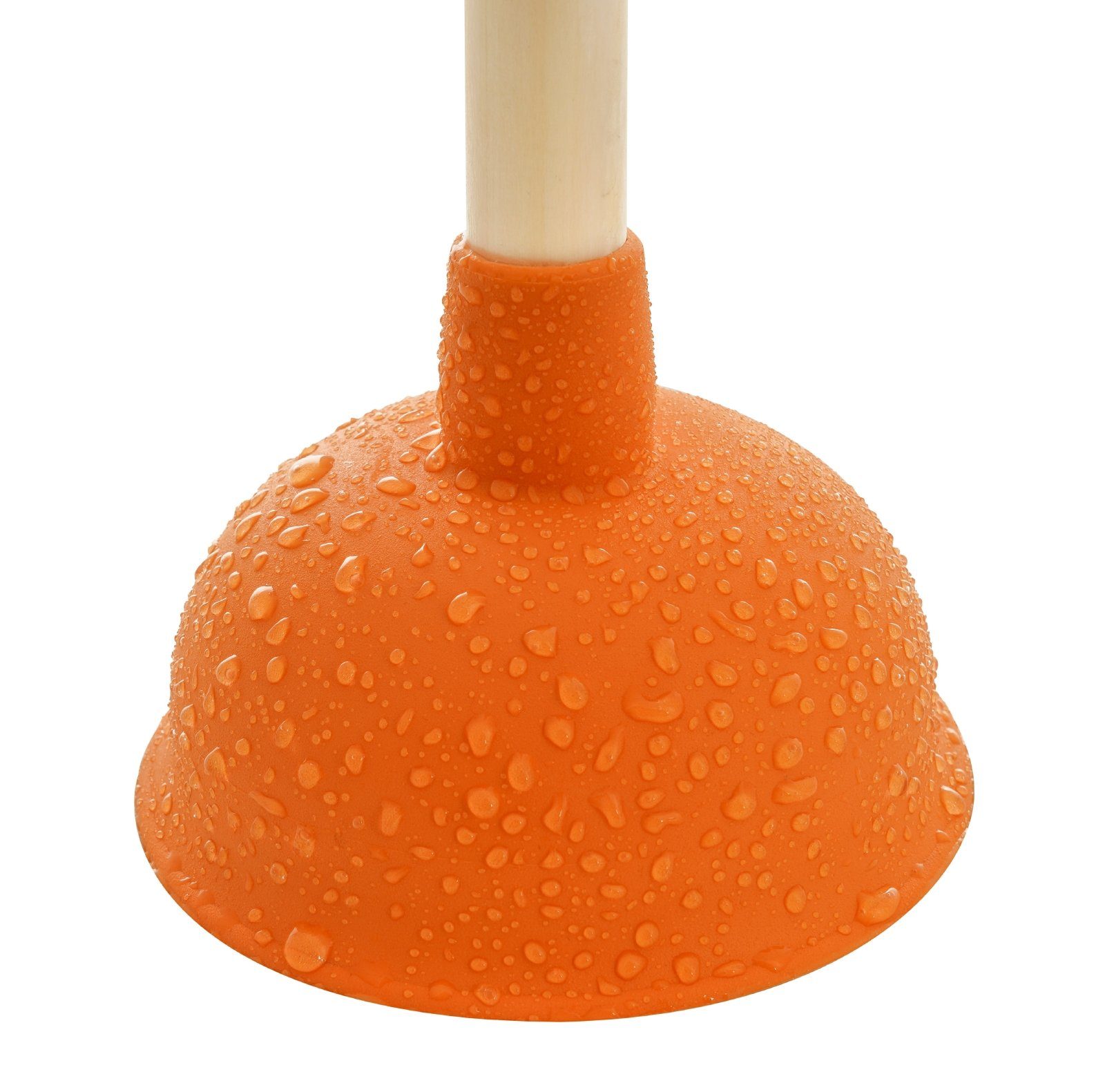 aquaSu Pümpel Abflussreiniger, L: für Holzstiel), Orange, tlg., Wanne, Waschbecken Urinal, (1 WC, und cm, 41.5 250832 mit Dusche