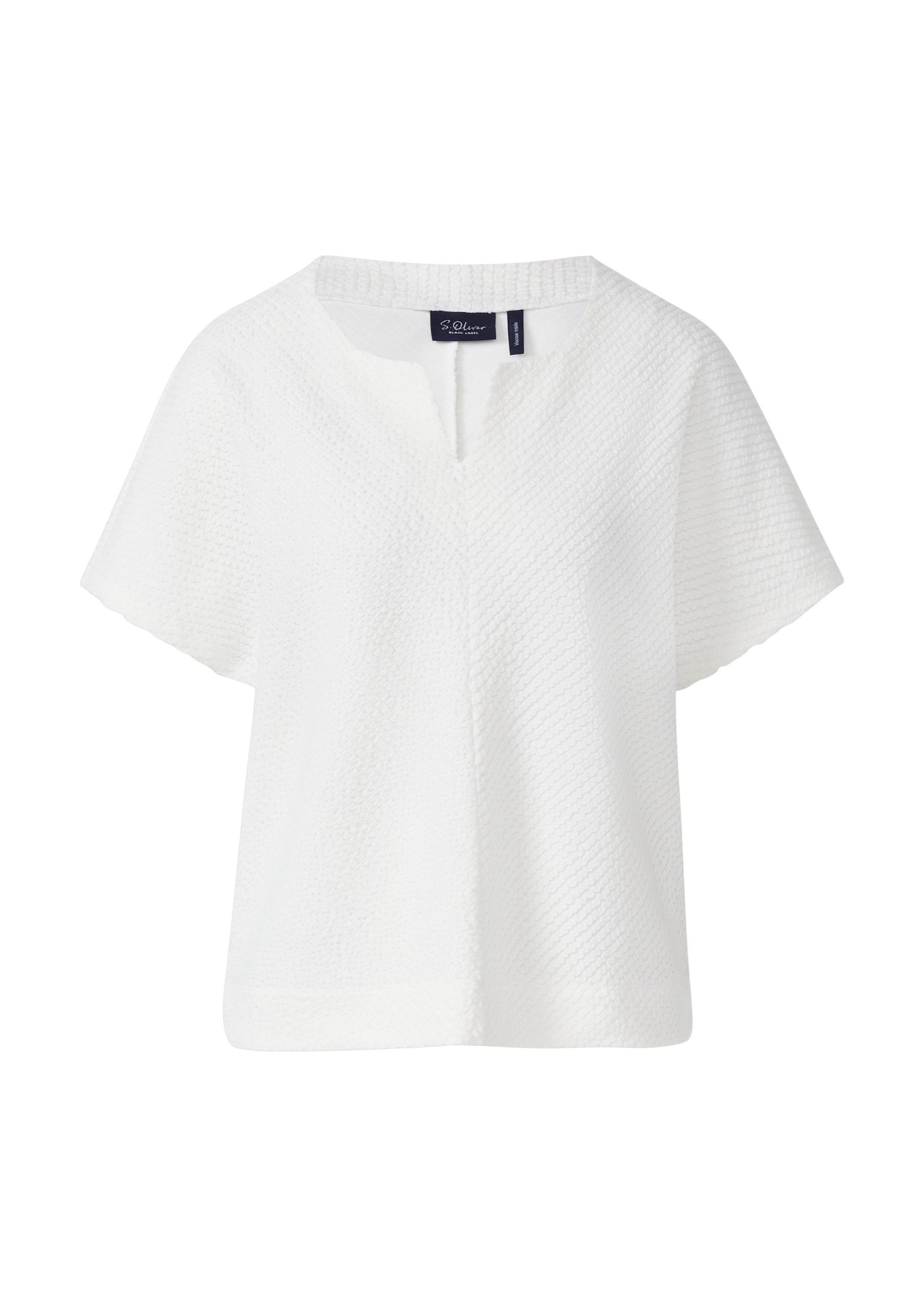 s.Oliver Sweatshirt Sweatshirt Legere Bluse mit Split-Neck günstig online kaufen