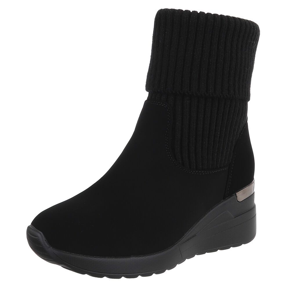 Ital-Design Damen Schlüpfschuh mit Strickmanschette für Alltag und Freizeit günstig online kaufen