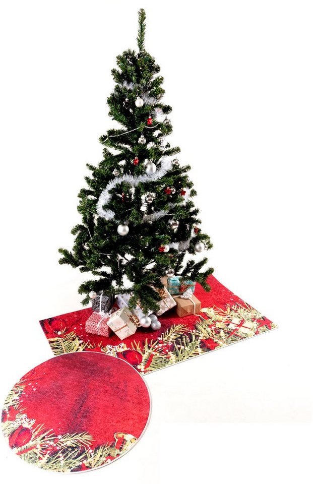 Teppich Christmas 1225, Sehrazat, rechteckig, Höhe: 5 mm, Weihnachten,  waschbar, Unterlage Weihnachtsbaum