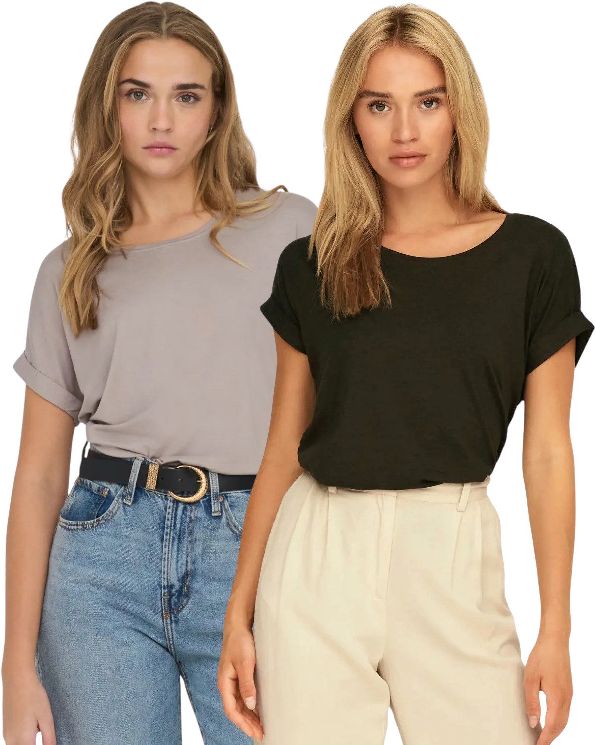 ONLY T-Shirt Stilvolles Basic Shirt mit günstig online kaufen