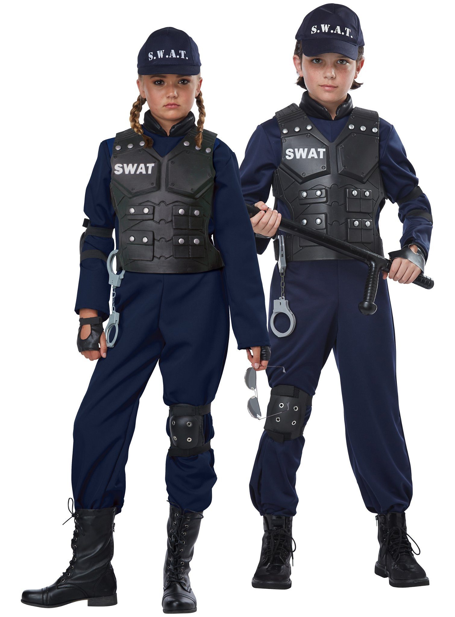 Metamorph Polizei-Kostüm Junior SWAT Kostüm für Kinder, Special Unit-Uniform für Nachwuchs-Cops
