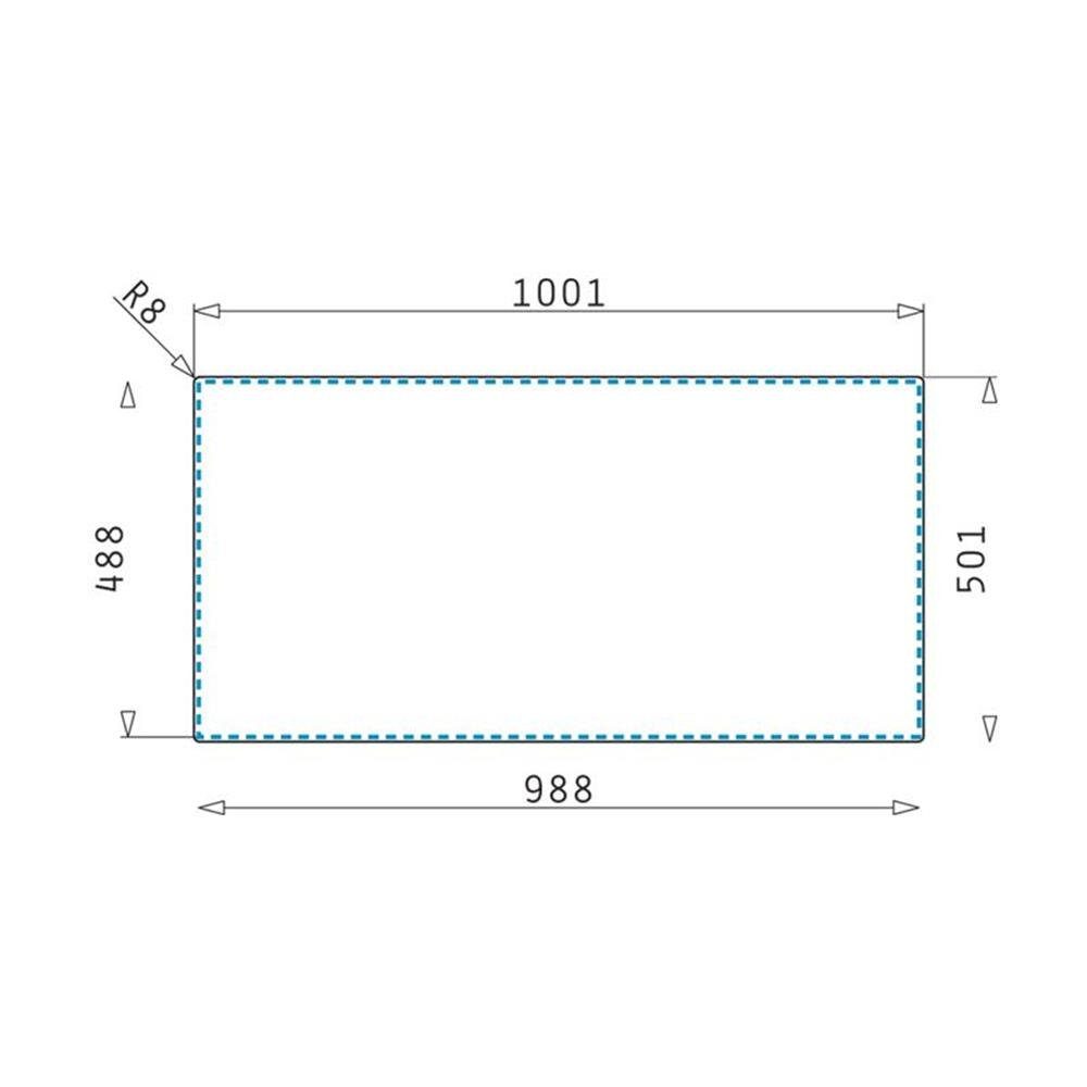 cm Pyramis Edelstahlspüle ATHENA 1D poliert, EXTRA 1 100/50 (100 FB 1/2B Pyramis 50) Edelstahl x