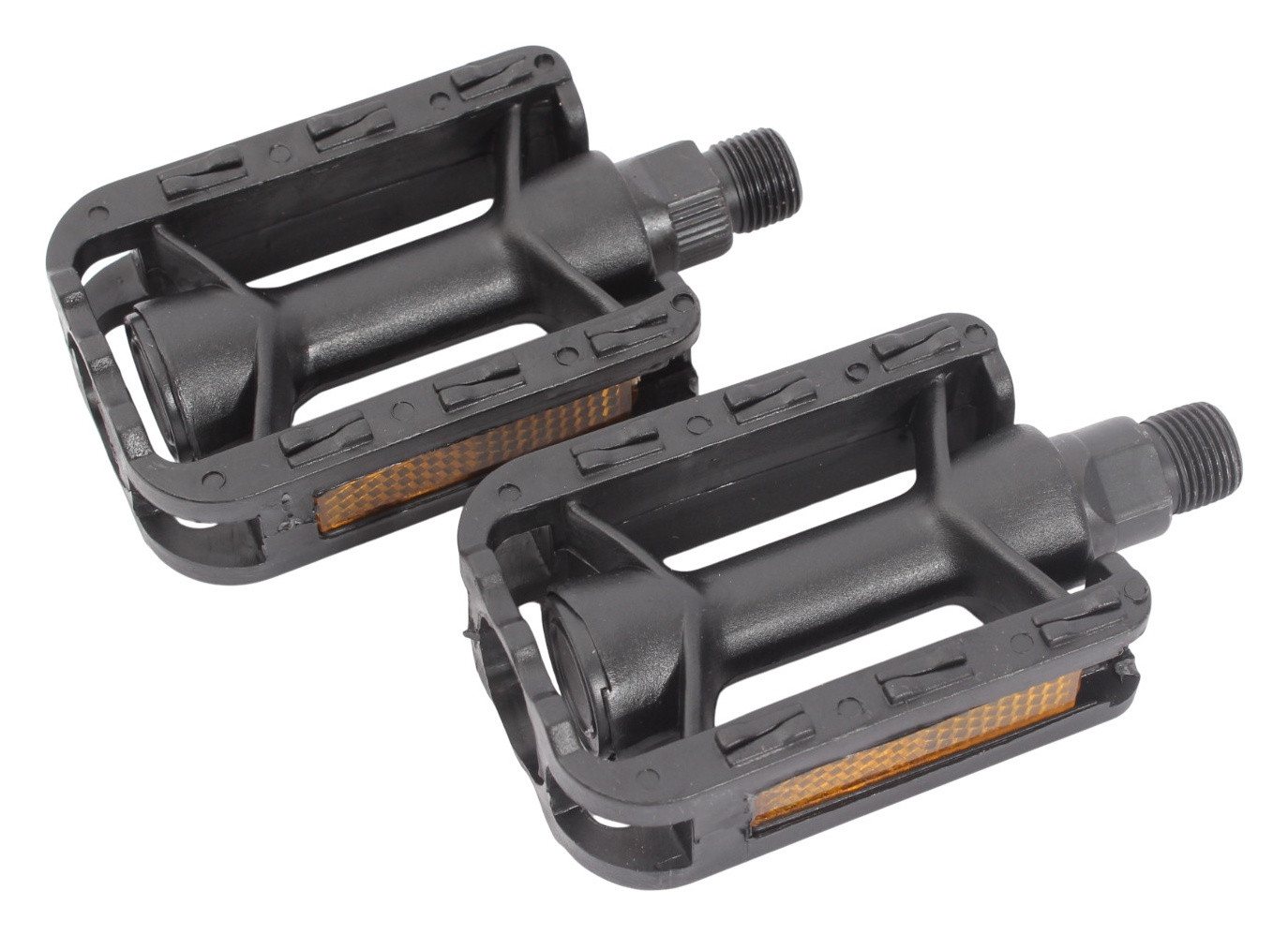 KHEbikes Plattformpedale MTB Kinder Jugend Pedale PRISM 9/16 Zoll PVC mit Reflektoren