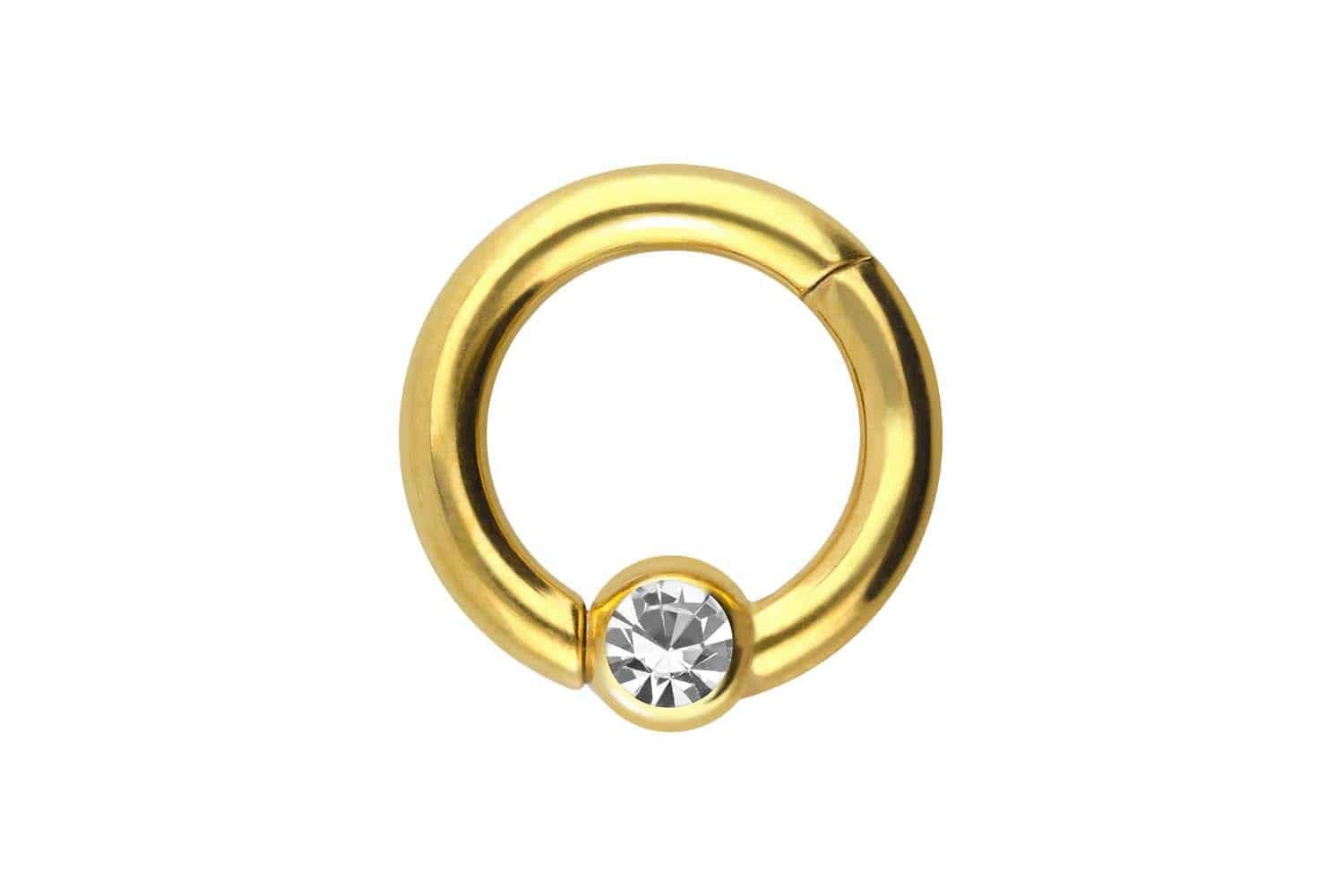 Piercing-Set Titan Segmentring Clicker KRISTALL