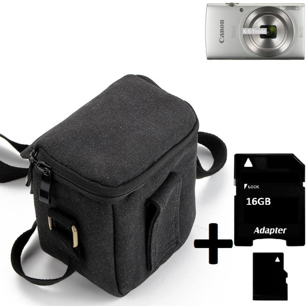K-S-Trade Kameratasche für Canon IXUS 185, Umhängetasche Schulter Tasche  Tragetasche Kameratasche Fototasche