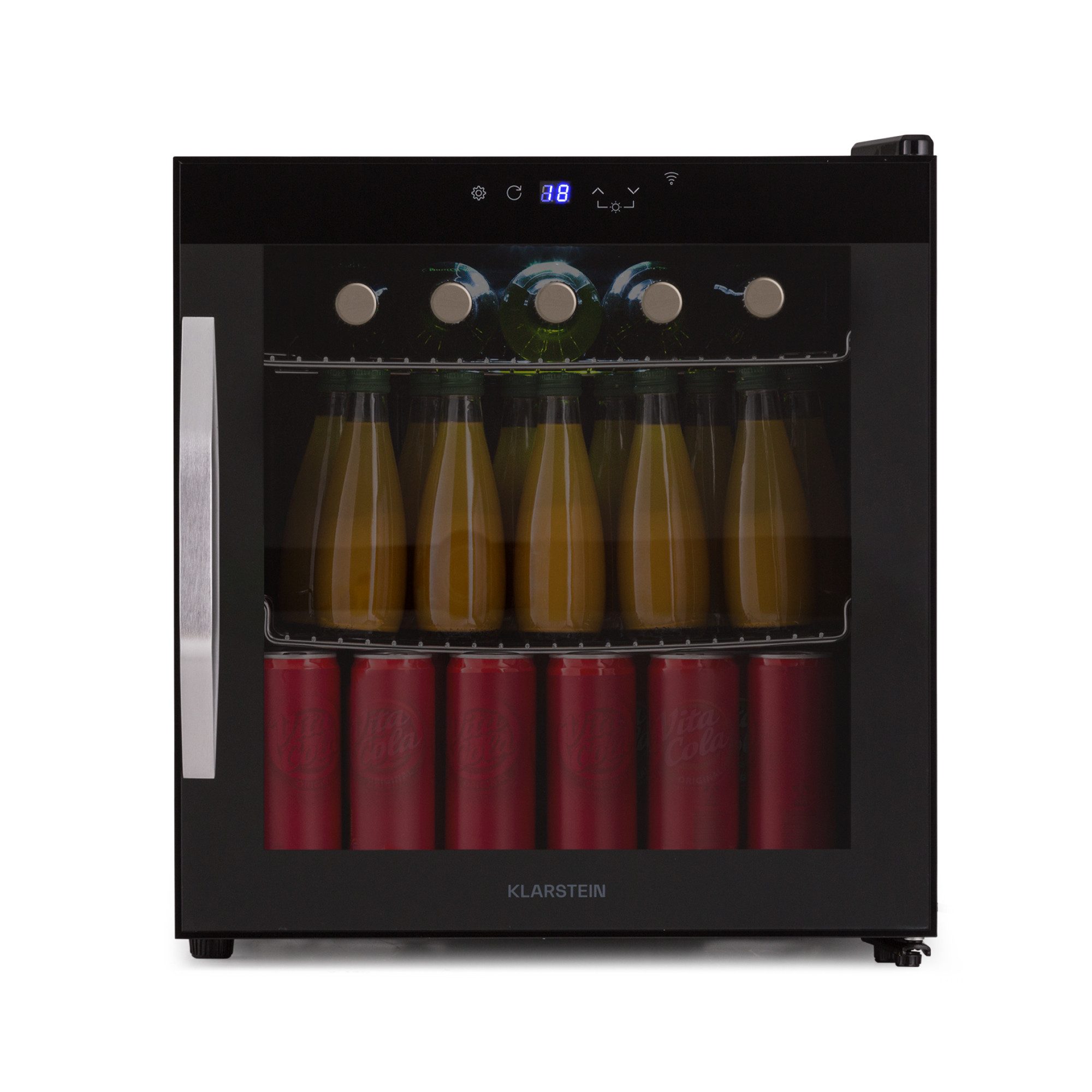 Klarstein Table Top Kühlschrank Coachella, 51 cm hoch, 47.5 cm breit, Bier Hausbar Getränkekühlschrank Hotel Mini Fridge 47 L Wifi