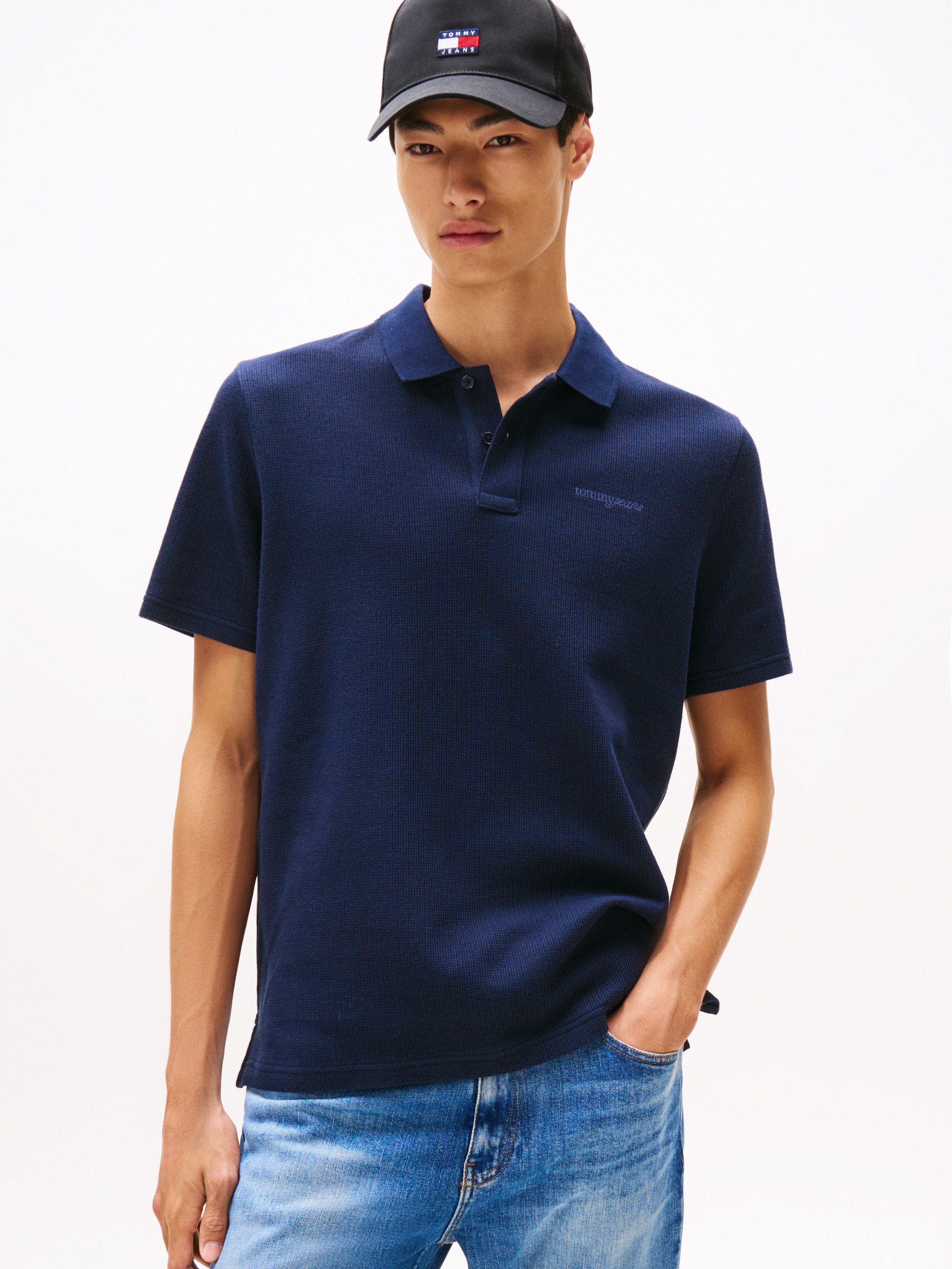 Tommy Jeans Poloshirt "TJM WAFFLE SCRIPT", regular fit, mit Struktur, Polok günstig online kaufen