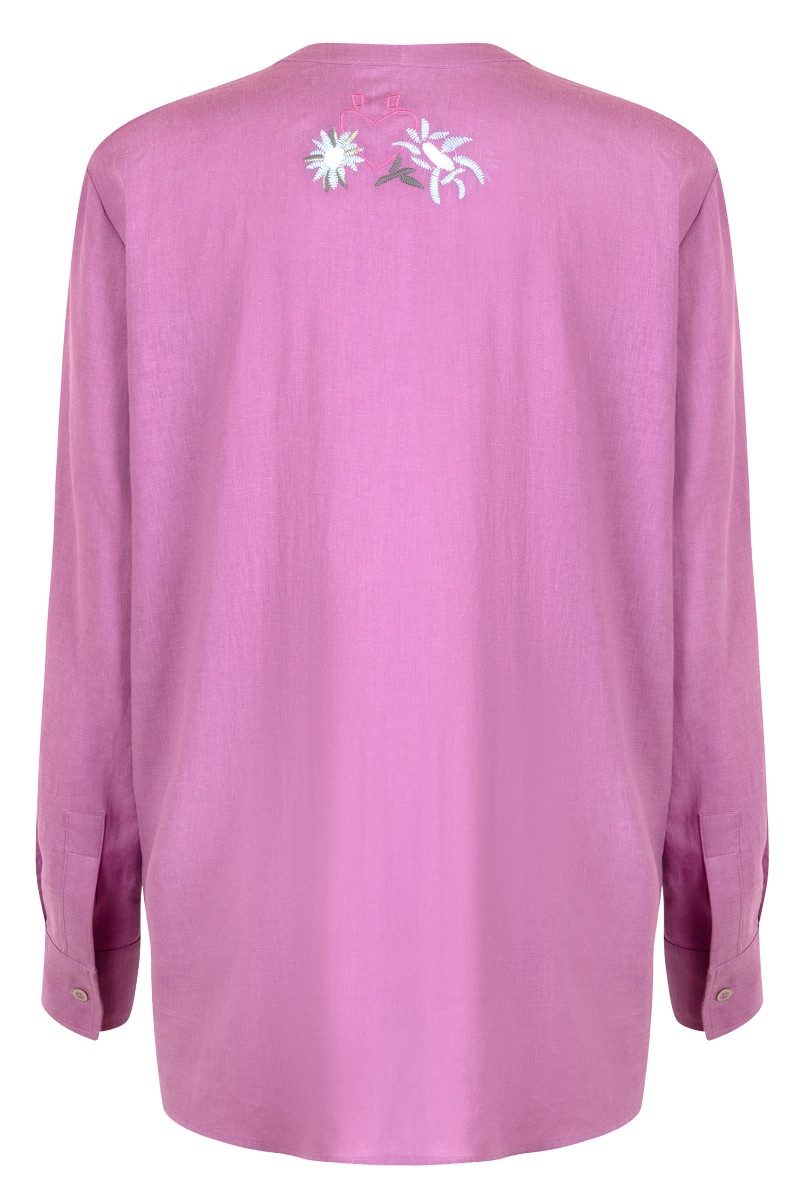 Lieblingsstück Trachtenbluse Tunikabluse - RYLIE - blueberry rose, skyway