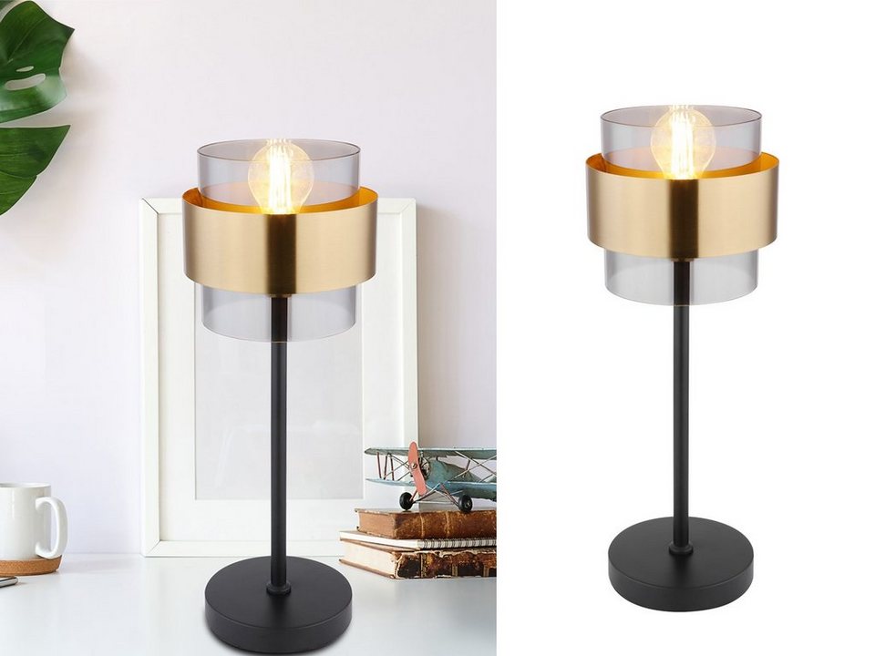 meineWunschleuchte LED Tischleuchte, große Lampe Rauch