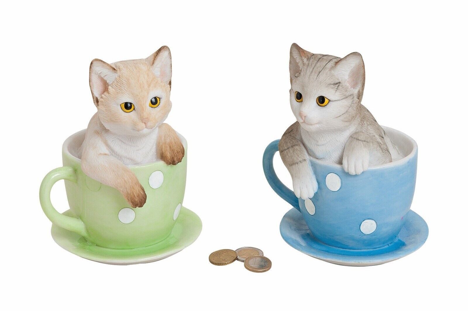 Wurm Spardose Spardose Katze in Tasse Sparbüchse Katze Tasse