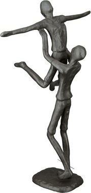Casablanca by Gilde Dekofigur Design Skulptur Hebefigur, braun (1 St), Dekoobjekt, aus Metall, Höhe 23,5 cm, Pärchen, Wohnzimmer