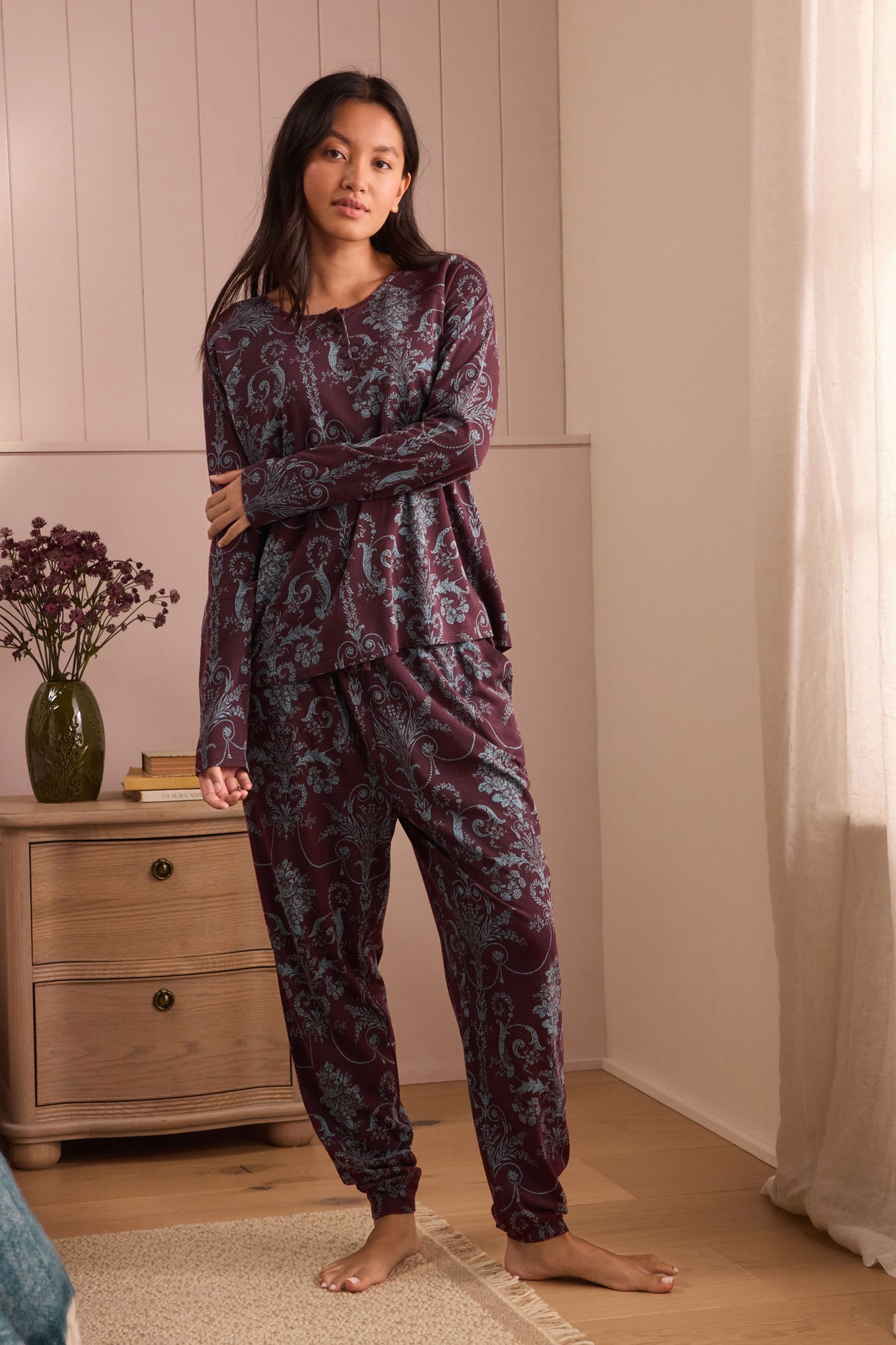 LAURA ASHLEY Pyjama Laura Ashley Josette Twosie-Schlafanzug aus Jersey (2 tlg) – Bild 5 von 5