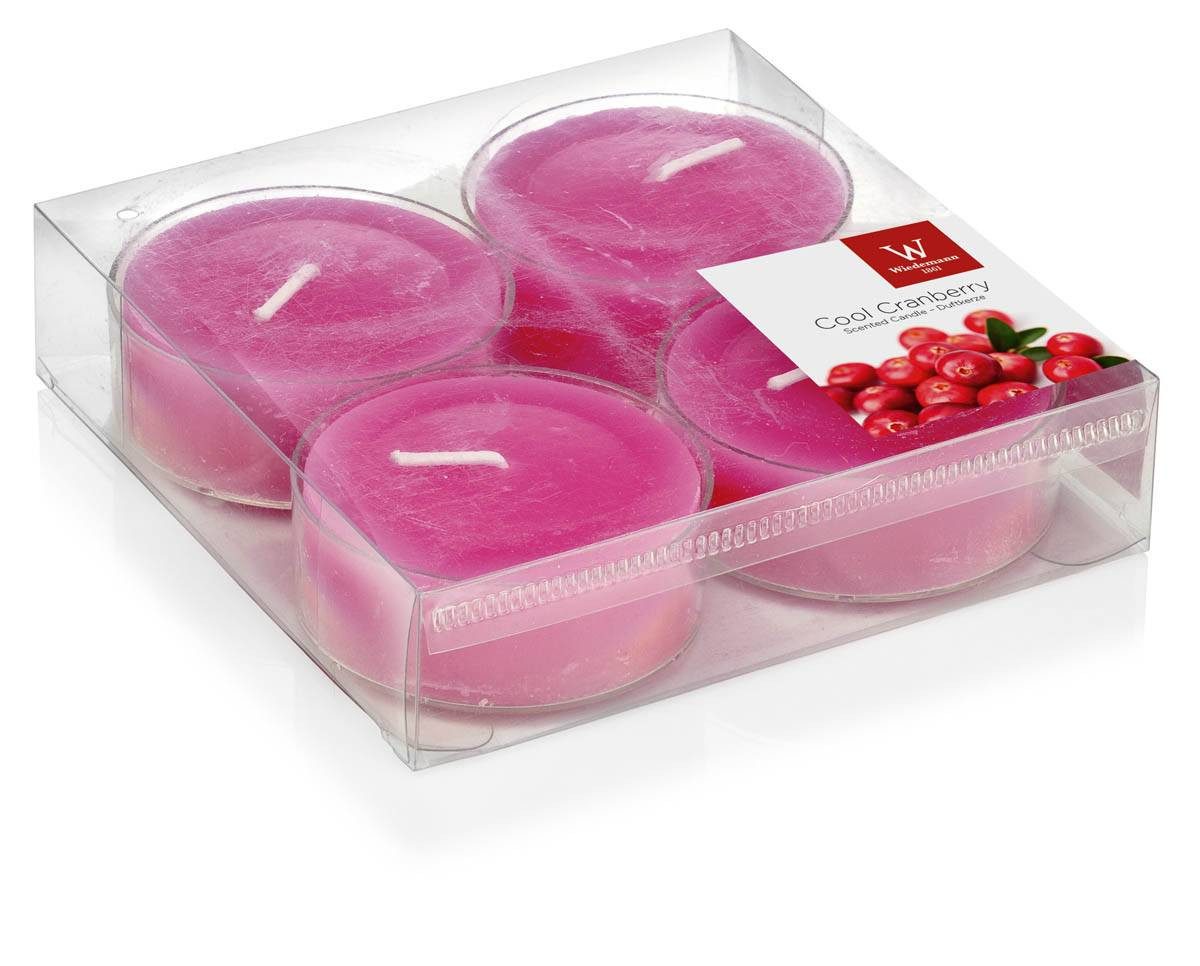 INNA-Glas Teelicht 4er Set Maxi Teelichter Astrid, pink, 1,9cm, Ø 5,7cm, 8h