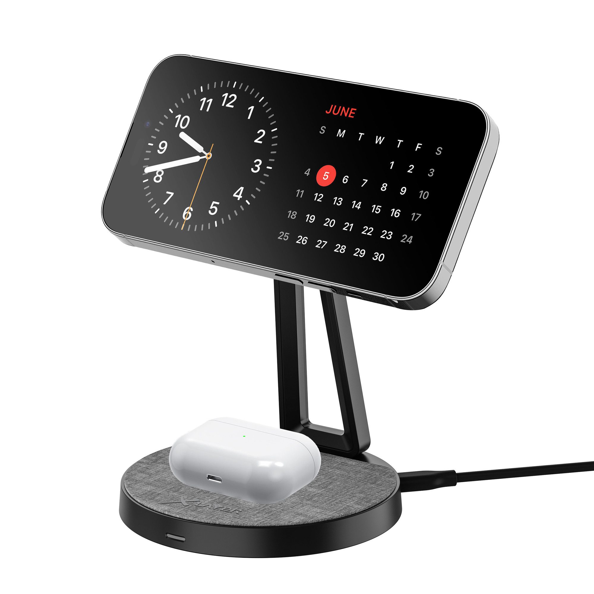 XLAYER MagFix Pro 2-in-1 Ladestation Apple Wireless Charger I Magsafe I 15W Wireless Charger