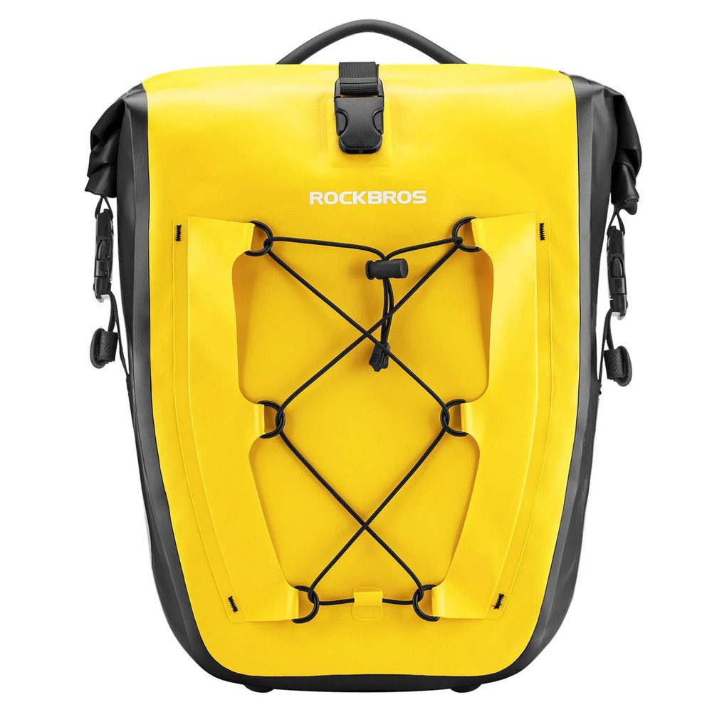 ROCKBROS Fahrradtasche Gepäckträgertasche Hinterradtasche Packtasche (Spar-Set, 1-tlg., 44 x 27 x 17 cm robust), wasserdicht, Rollverschluss, Reflexlogo, 25-32 l