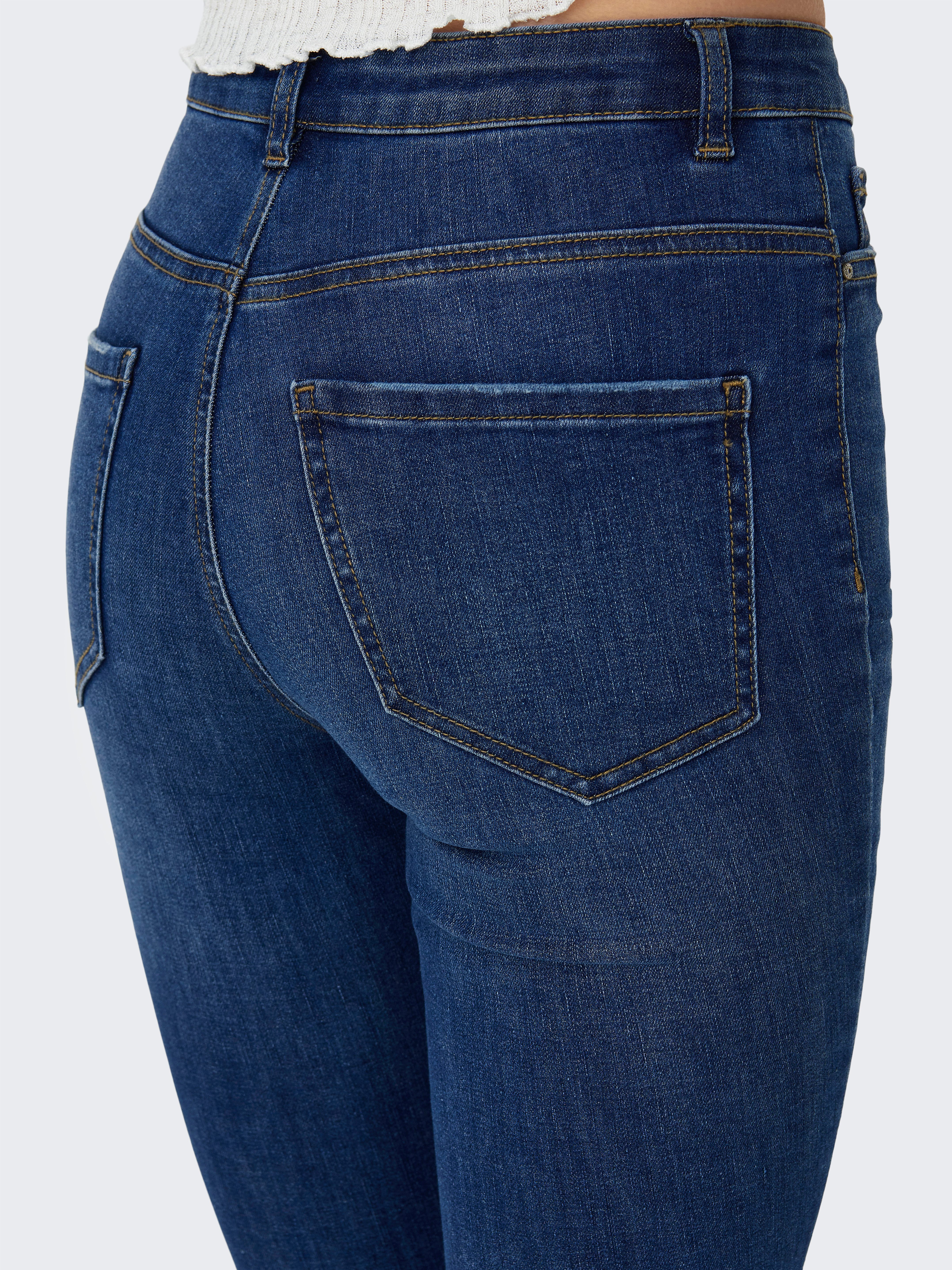 ONLY Skinny-fit-Jeans ONLROSE – Skinny-Jeans mit hoher Taille und modischer Waschung skinny fit, modisch, Denim, Baumwollmischung