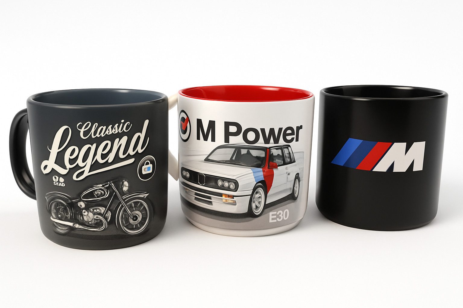 BMW Tasse 3x BMW M Logo Tasse Kaffebecher Kaffeetasse Doppelpack Кухлі