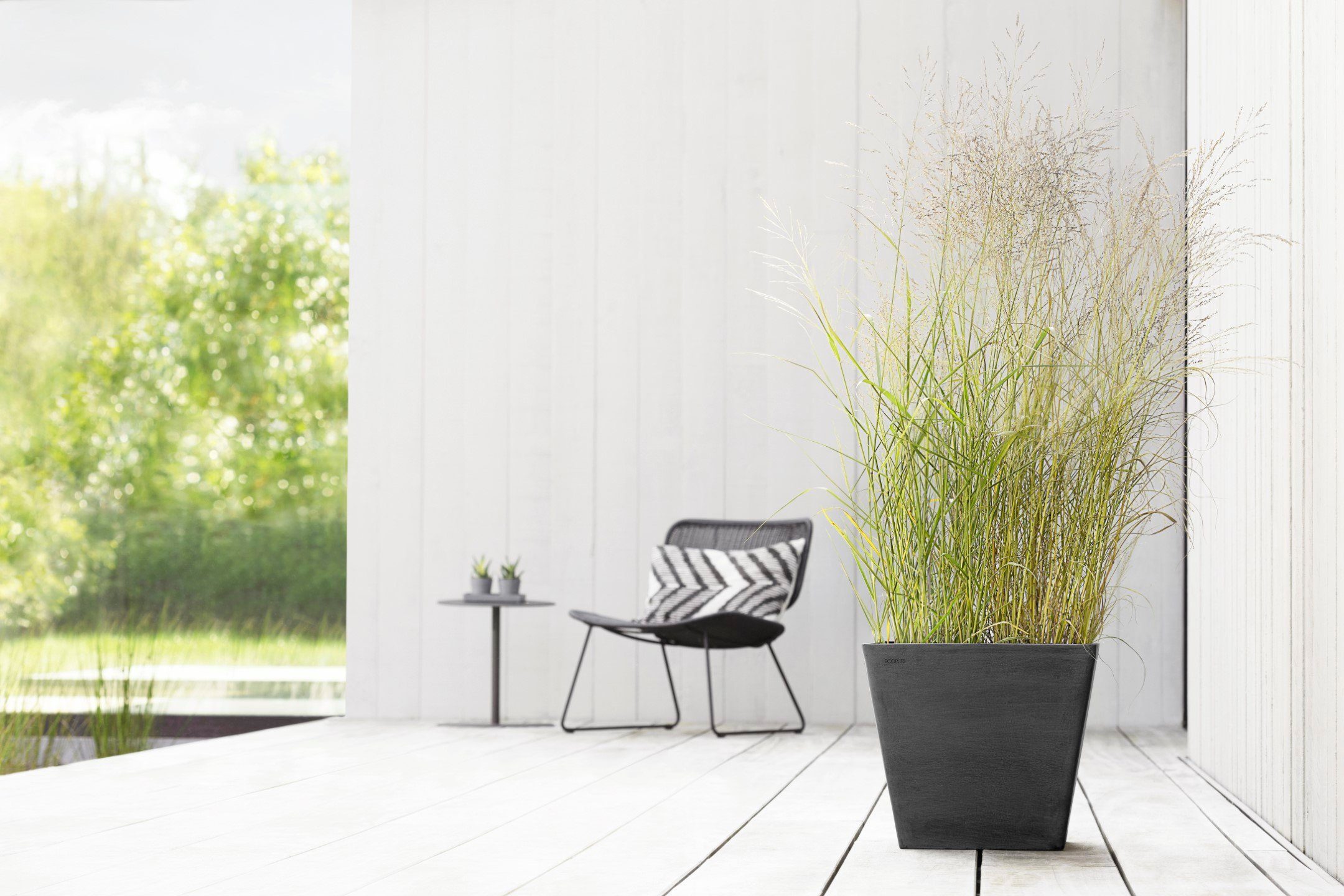 40x40x35 BxTxH: Blumentopf Dark Grey, ROTTERDAM cm ECOPOTS