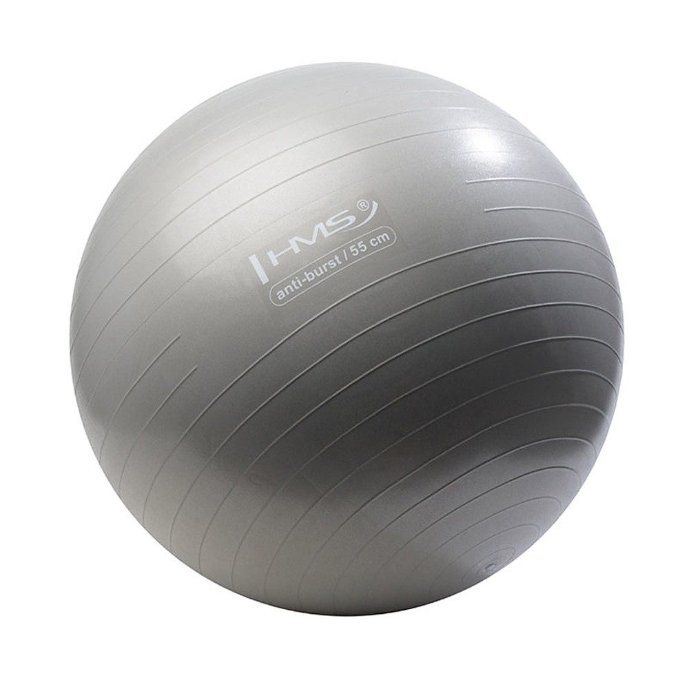 HMS Gymnastikball Sitzball Anti-Burst (Spar-Set, 1-St., Ø 55 cm rutschfest), Anti-Burst, Kunststoff, rutschfest, bis 100 kg, Pumpe