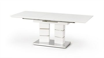designimpex Esstisch Design Esstisch Tisch HA-333 Weiß Hochglanz ausziehbar 160 bis 200 cm