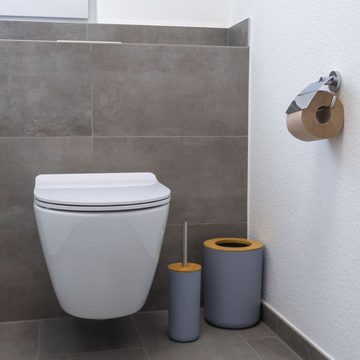 Intirilife Badezimmer-Set, (Set, 6-St., 6-teiliges Set), Zahnbürstenbecher Seifenschale Seifenspender Toilettenbürste Mülleimer