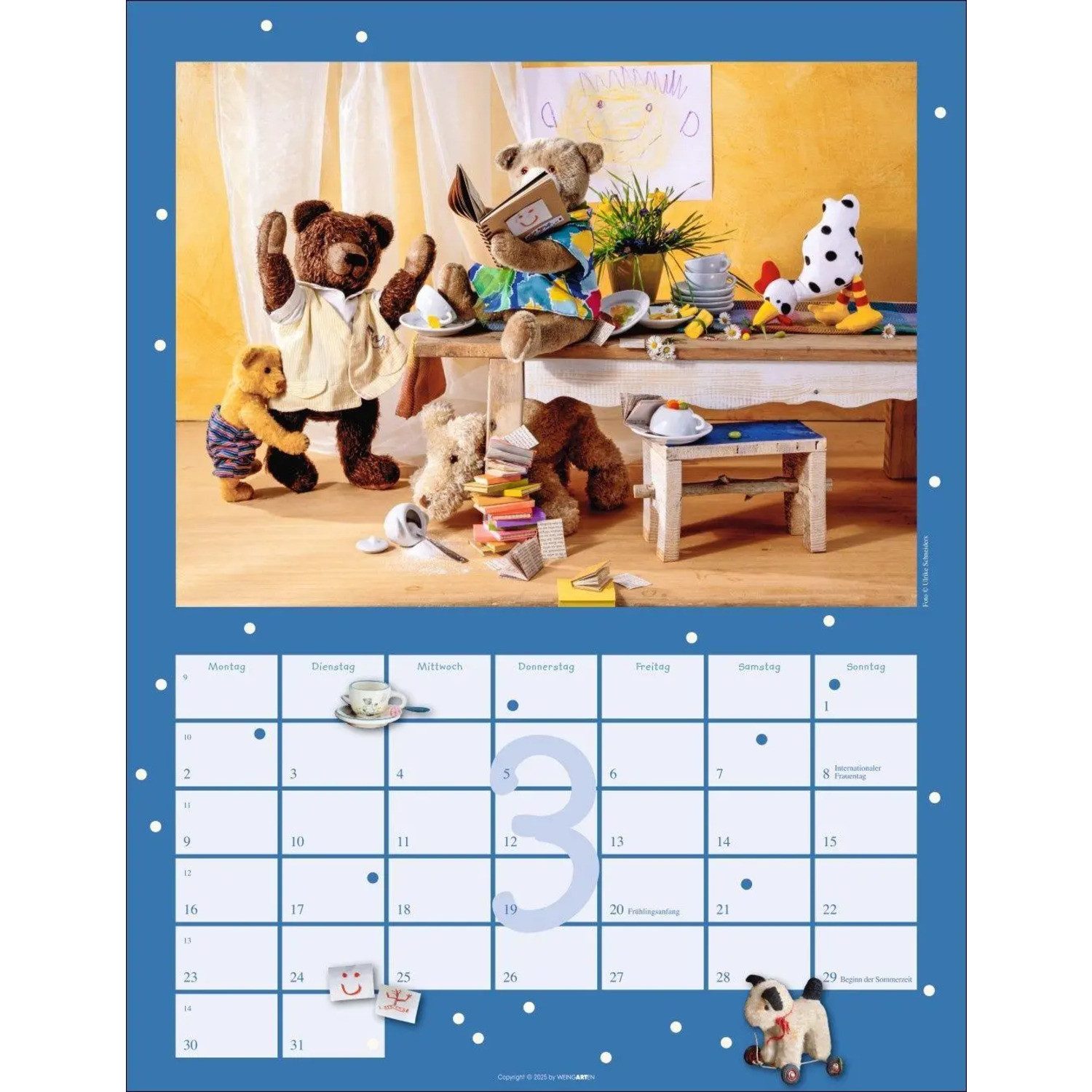 Wandkalender Teddybären Kalender 2026