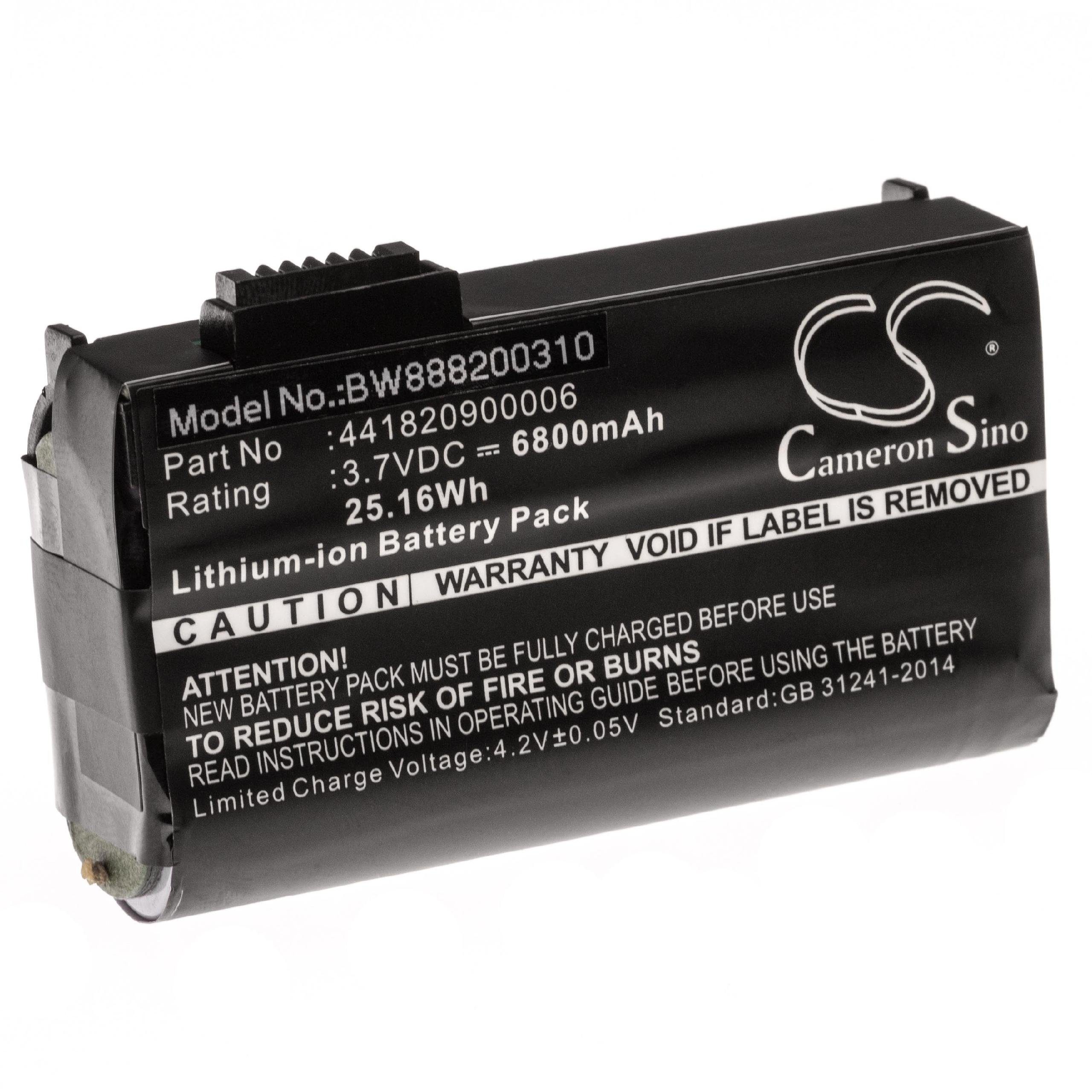 vhbw kompatibel mit Sokkia SHC-236, SHC-336 Akku Li-Ion 6800 mAh (3,7 V)