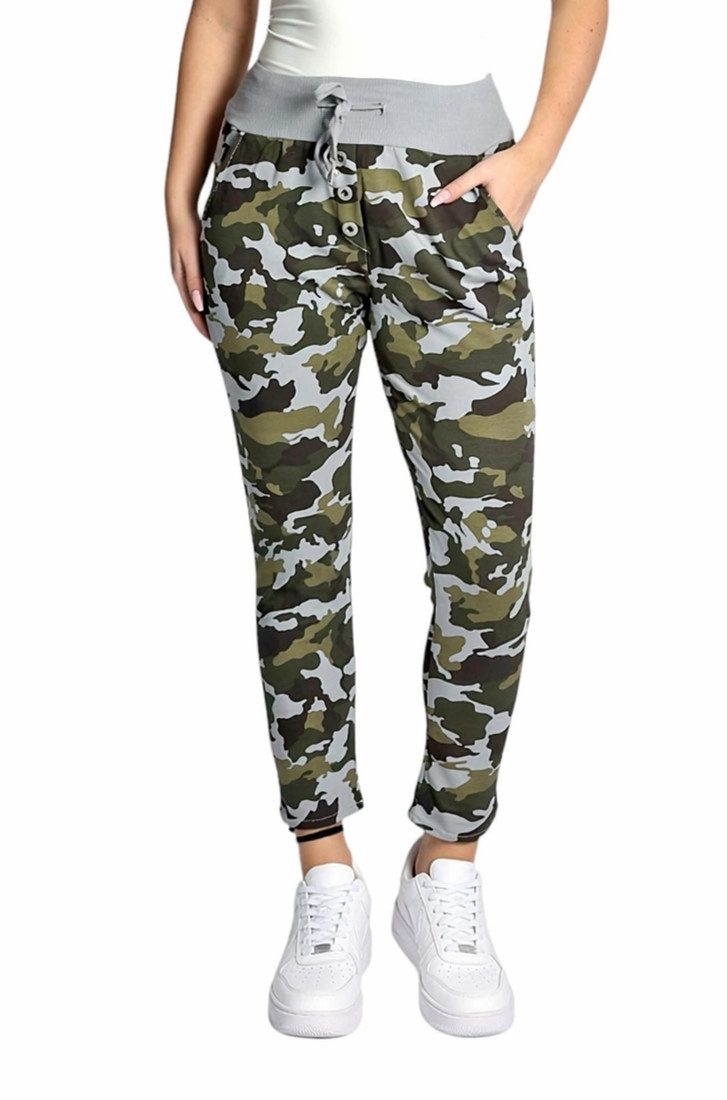 Mississhop Boyfriend-Hose Camouflage Damenhose Militär Hose Jogginghose M.121