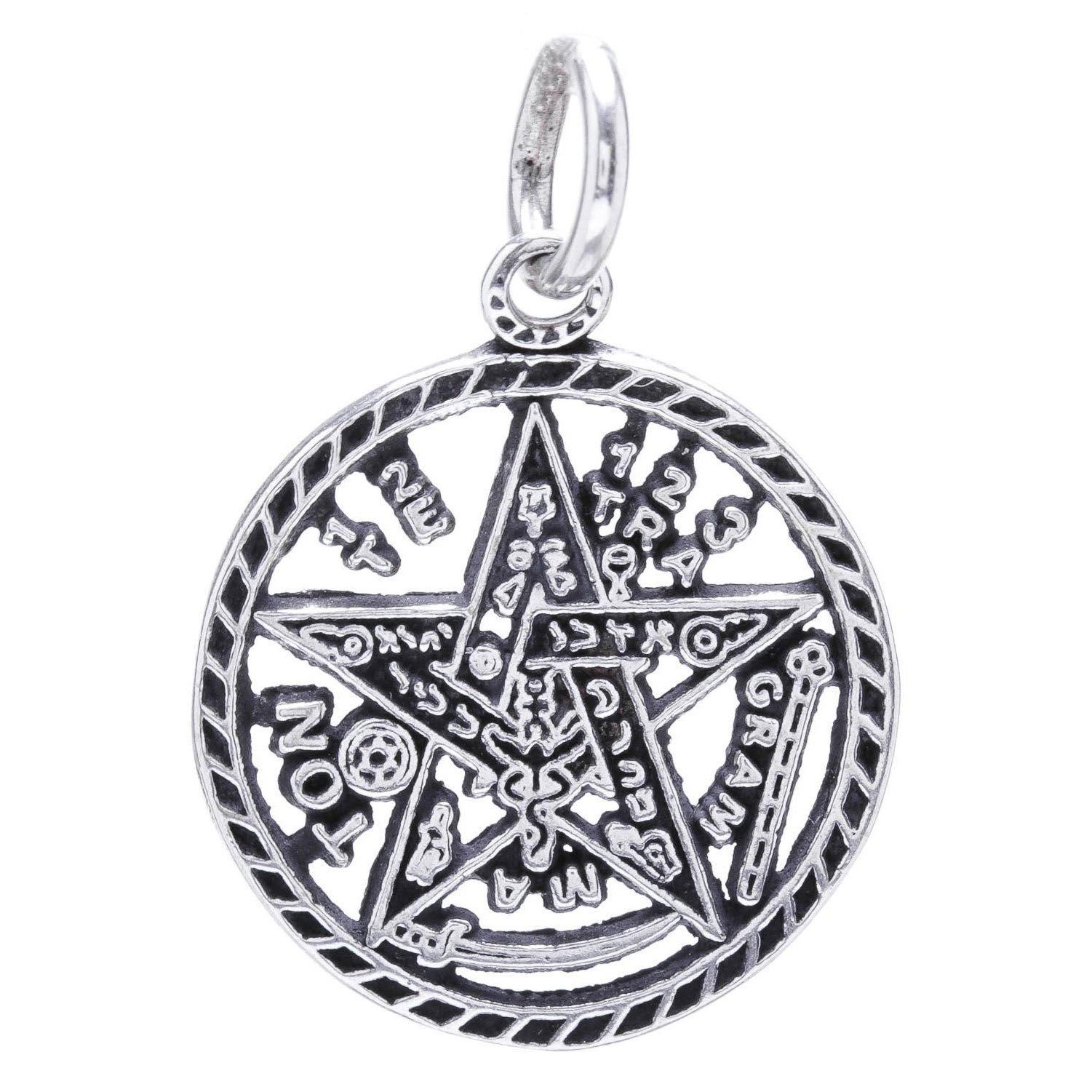 Kettenanhänger Tetragrammaton Schmuck Anhänger 925er Silber Durchmesser 18mm