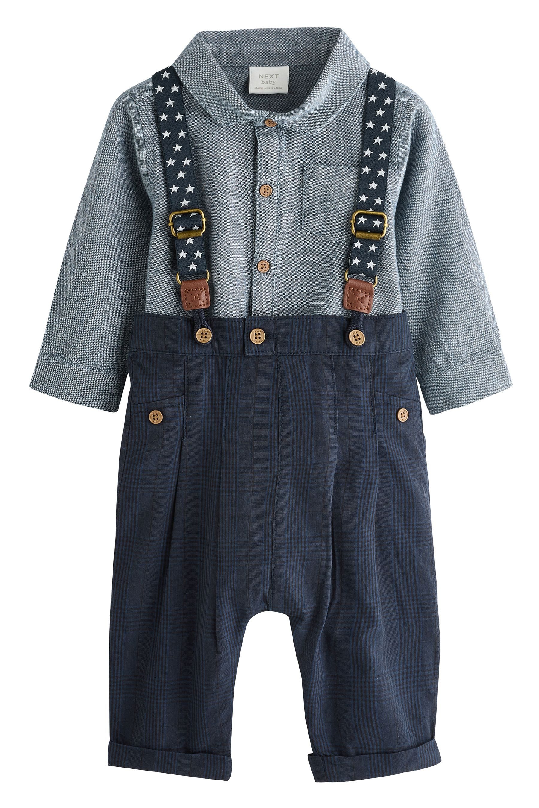 Hemd & Hose Hemd, Hose und Hosenträger für Babys, 3 Teile