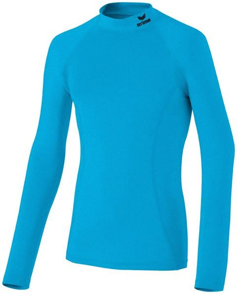 Fussball Shirt Longsleeve Langarm Erima Sportshirt Funktionsshirt Support Laufshirt Hellblau Pullover