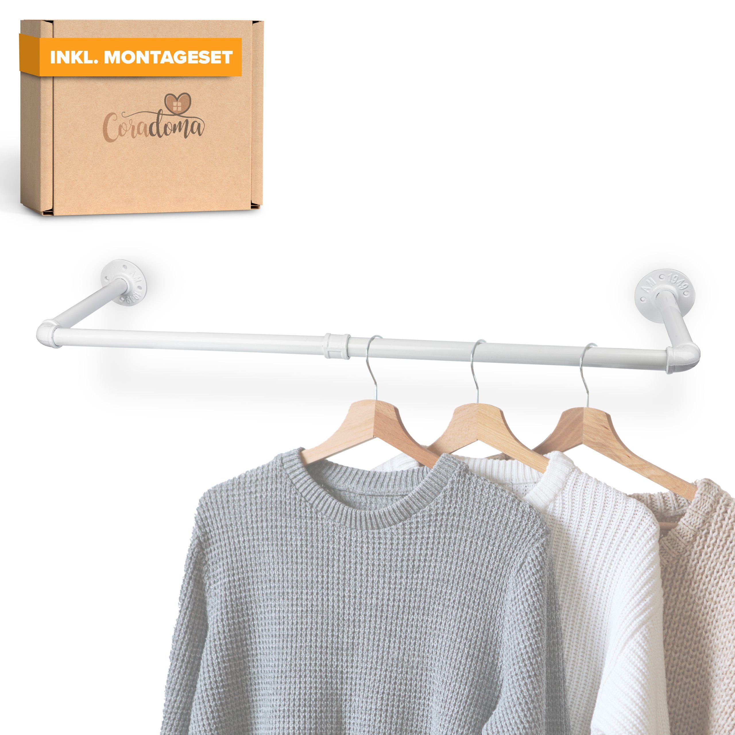 Coradoma Kleiderstange Kleiderständer für Wandmontage, Jackenständer Garder günstig online kaufen