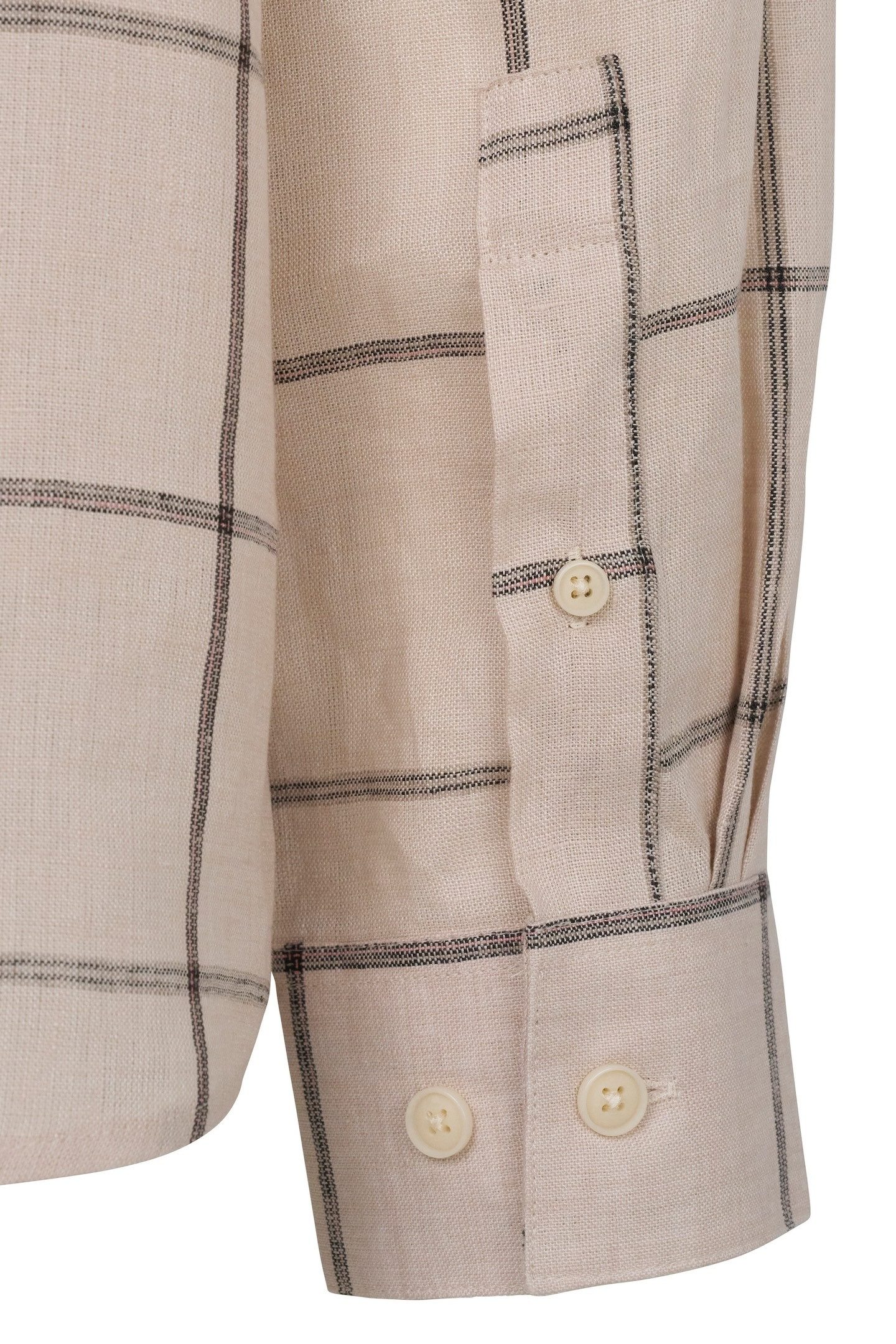 bugatti Langarmhemd mit Karo-Muster