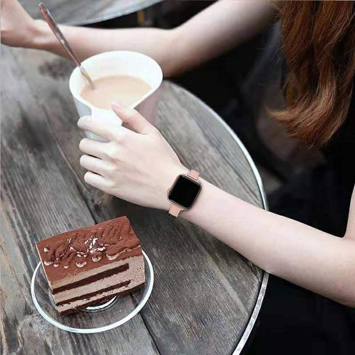 Armband, pink Leicht Schlank GelldG Smartwatch-Armband und Armband Ersatz Lederarmband,
