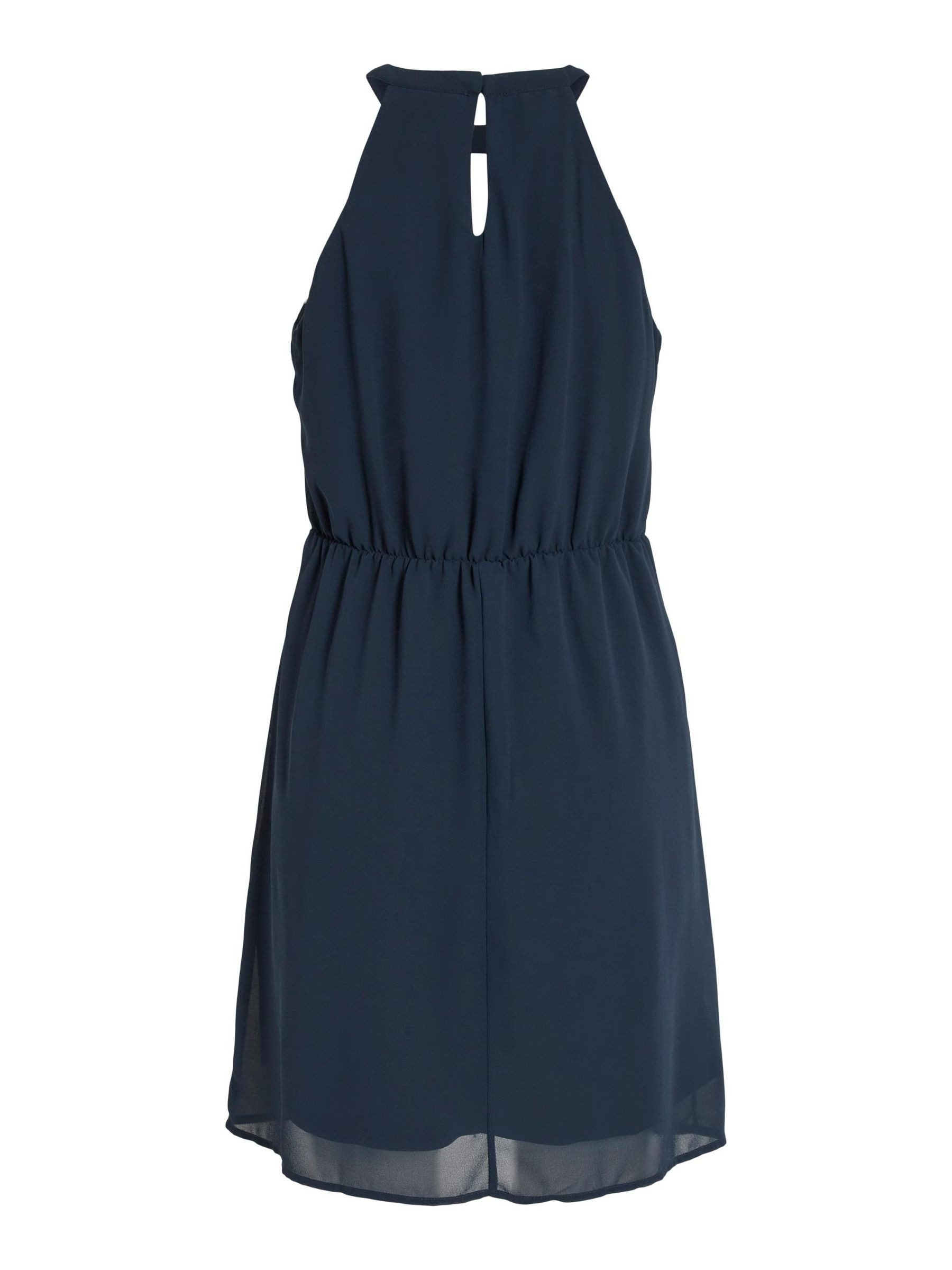 Vila Shirtkleid Lockeres Sommer Dress Stickerei mit Neckholder (mini) VIMILINA HALTERNECK DRESS - NOOS