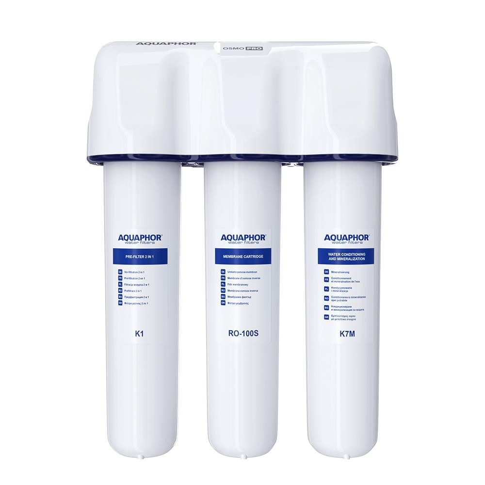 Aquintos Wasseraufbereitung Kalk- und Wasserfilter RO-312S PRO Umkehrosmoseanlage + Wasserkrug, Zubehör für K1, K7M, RO-100S Kartusche, Mit Schwimmerschalter