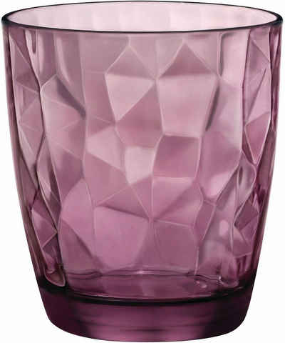 Bormioli Rocco Whiskyglas »Diamond«, Glas, effektvolle Struktur, 6-teilig