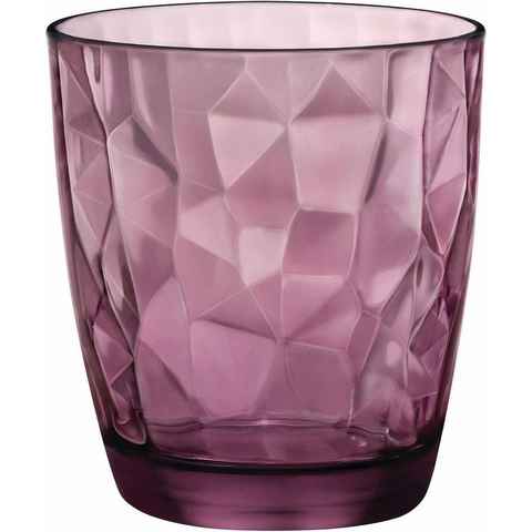 Bormioli Rocco Whiskyglas Diamond, Glas, effektvolle Struktur, 6-teilig