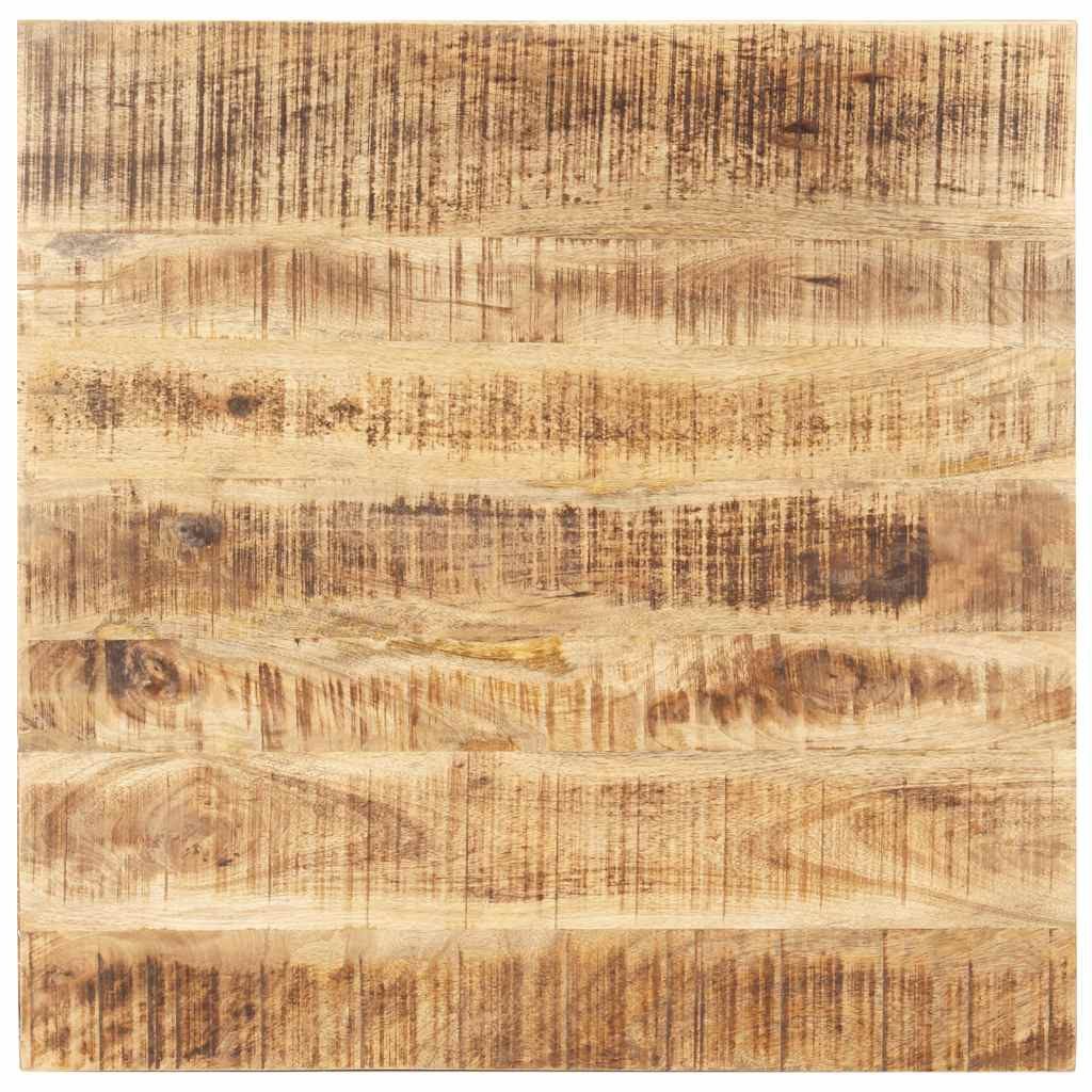 furnicato Tischplatte Vollholz 60 x 60 cm, rustikaler Charme (1 St), Langlebiger Esstisch-Aufsatz mit zwei Trägern für Gastronomie-Betriebe