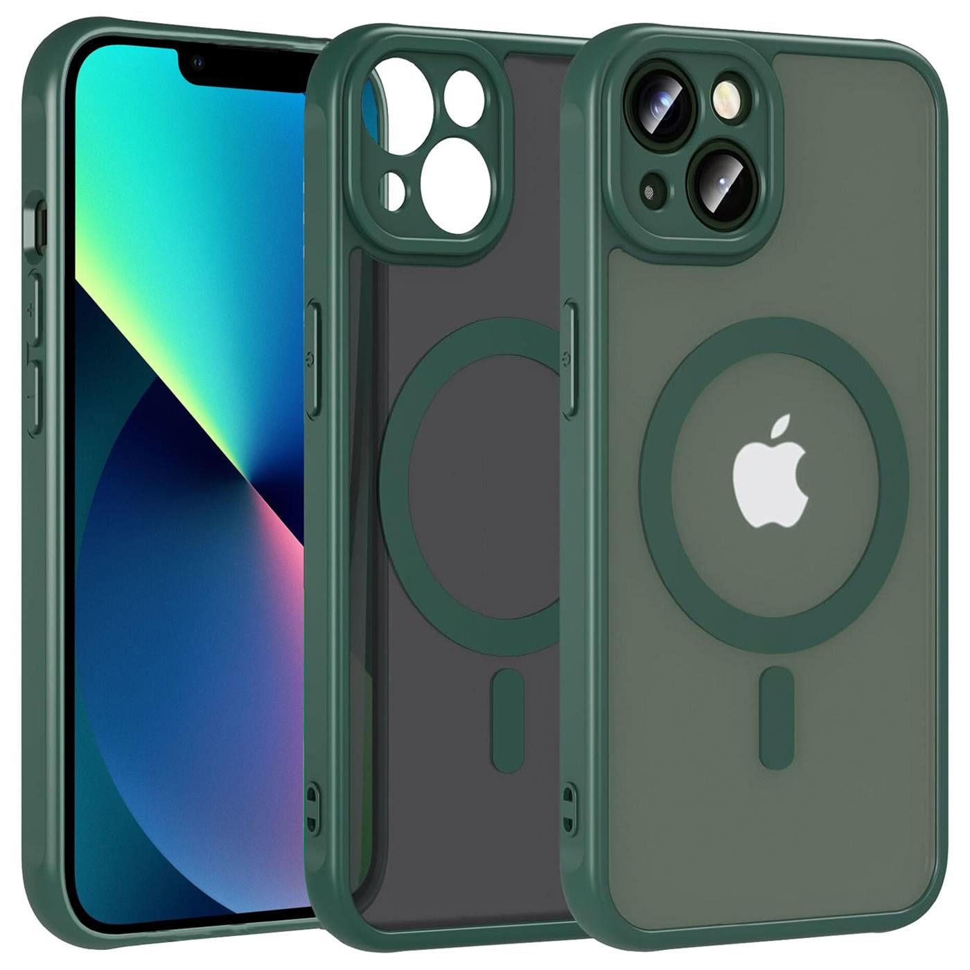 CoolGadget Handyhülle für Apple iPhone 13 6,1 Zoll, Kamera Schutz Hülle Silikon Hard Case Schutzhülle für Magsafe Zubehör